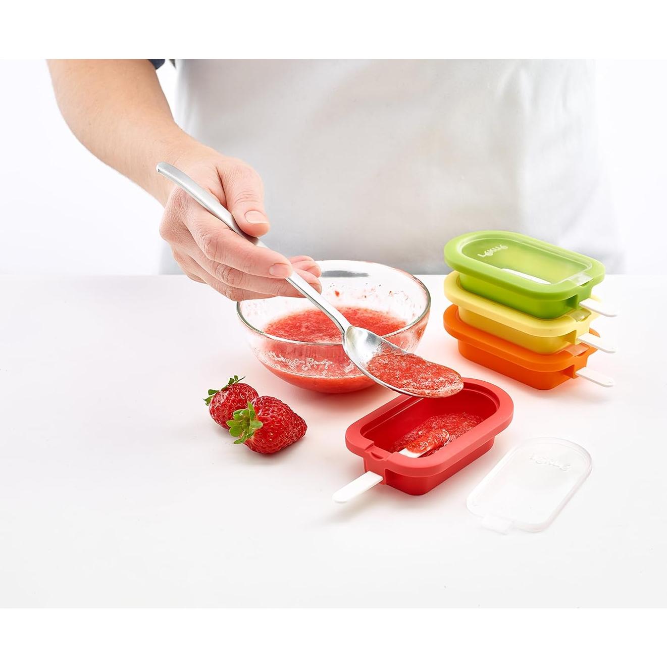 Set de 4 Moldes de Paletas Lekue Silicona Multicolor