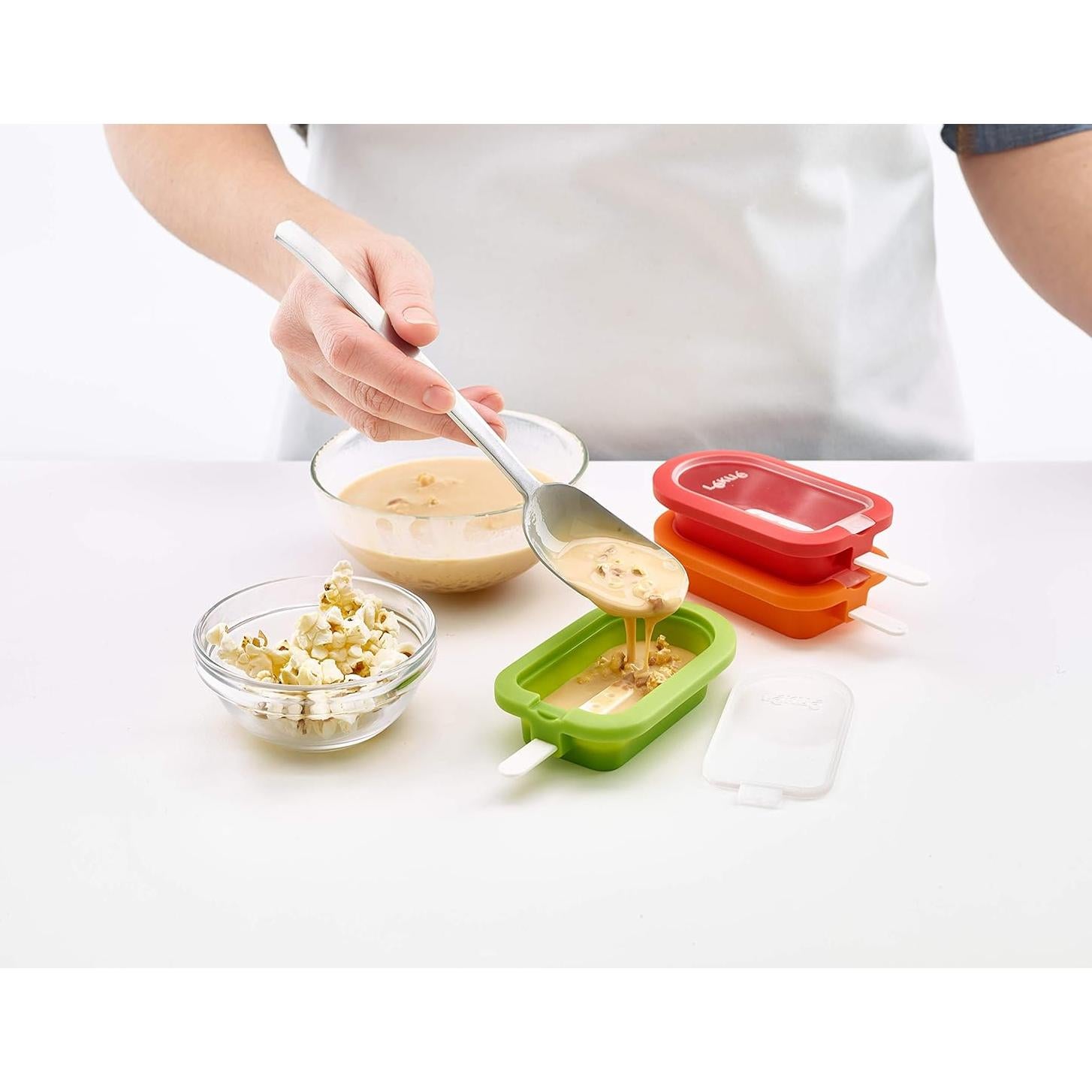 Set de 4 Moldes de Paletas Lekue Silicona Multicolor