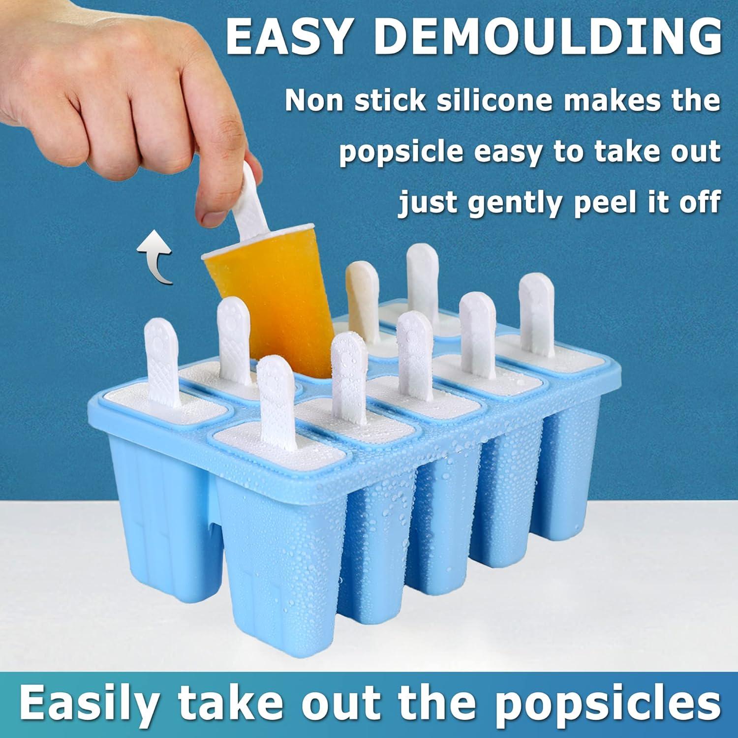 Molde de Paletas de Silicona Choicy 10 Cavidades Azul