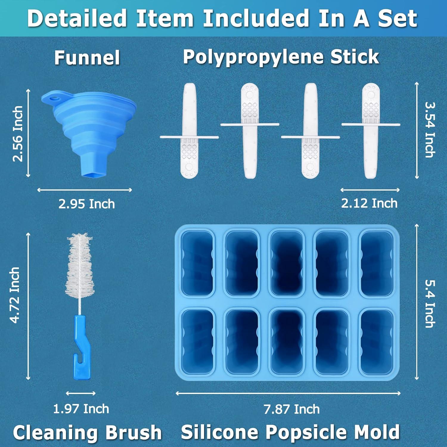 Molde de Paletas de Silicona Choicy 10 Cavidades Azul