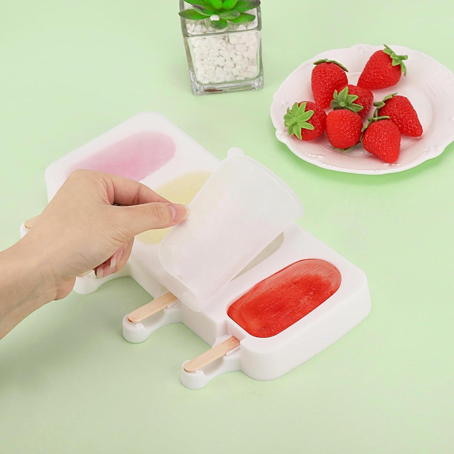 Juego de 3 moldes para paletas BTYMS con 100 palitos