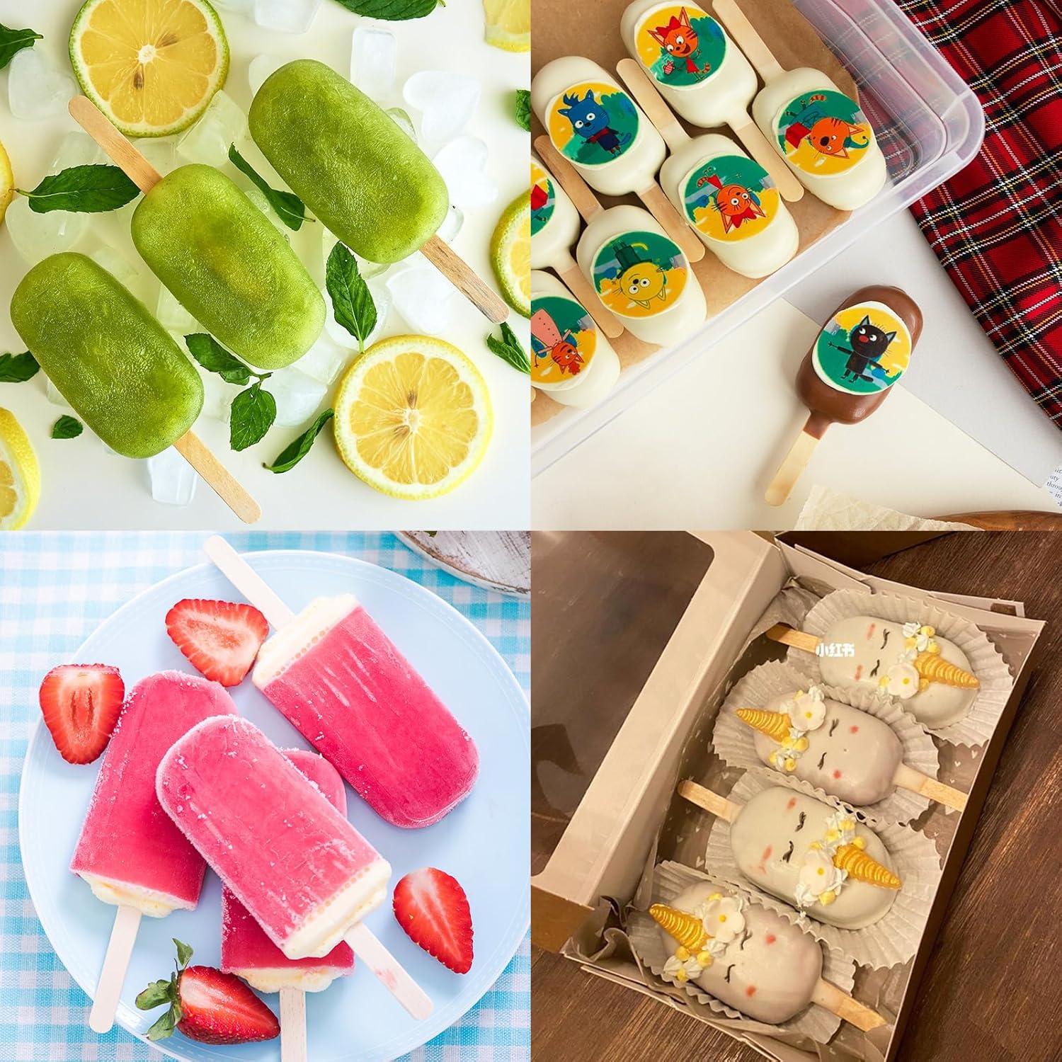 Juego de 3 moldes para paletas BTYMS con 100 palitos