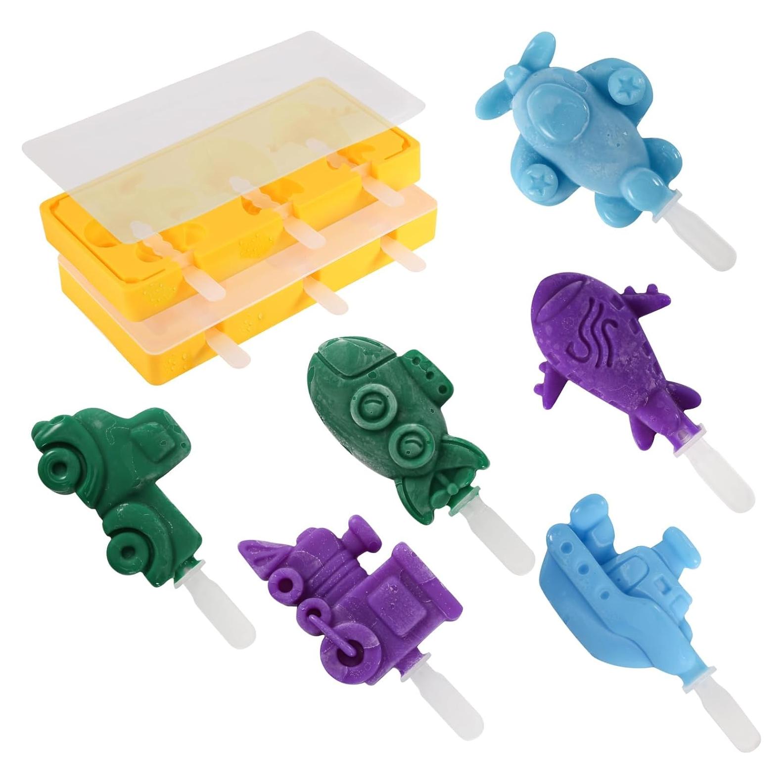 Moldes de Paletas de Silicona Salomayes para Niños 6 Piezas