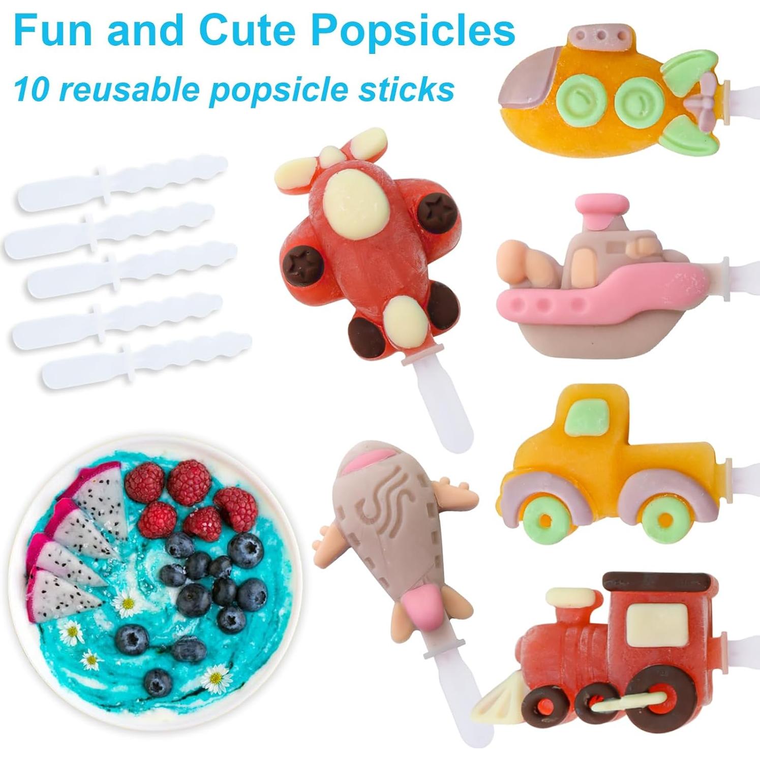 Moldes de Paletas de Silicona Salomayes para Niños 6 Piezas