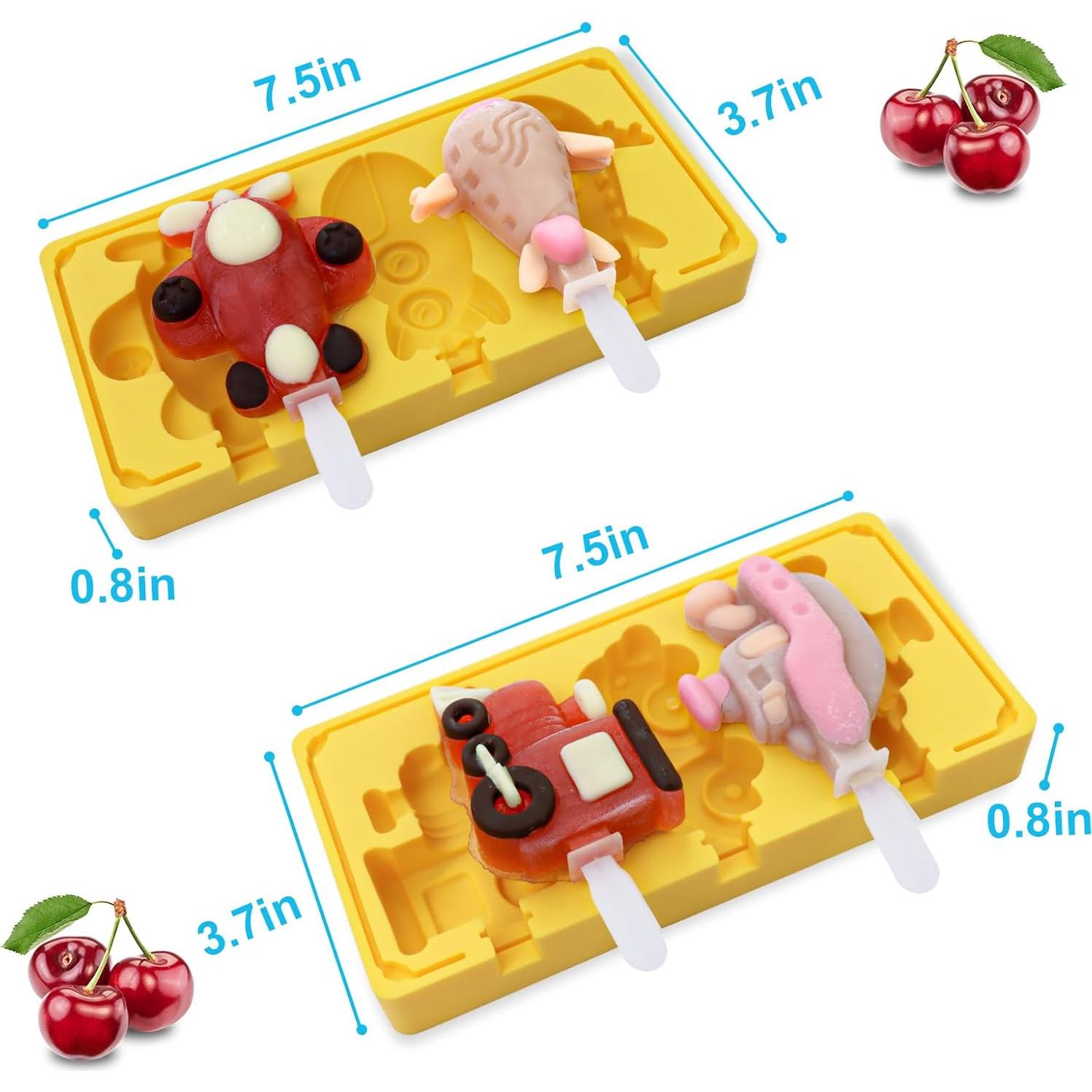 Moldes de Paletas de Silicona Salomayes para Niños 6 Piezas