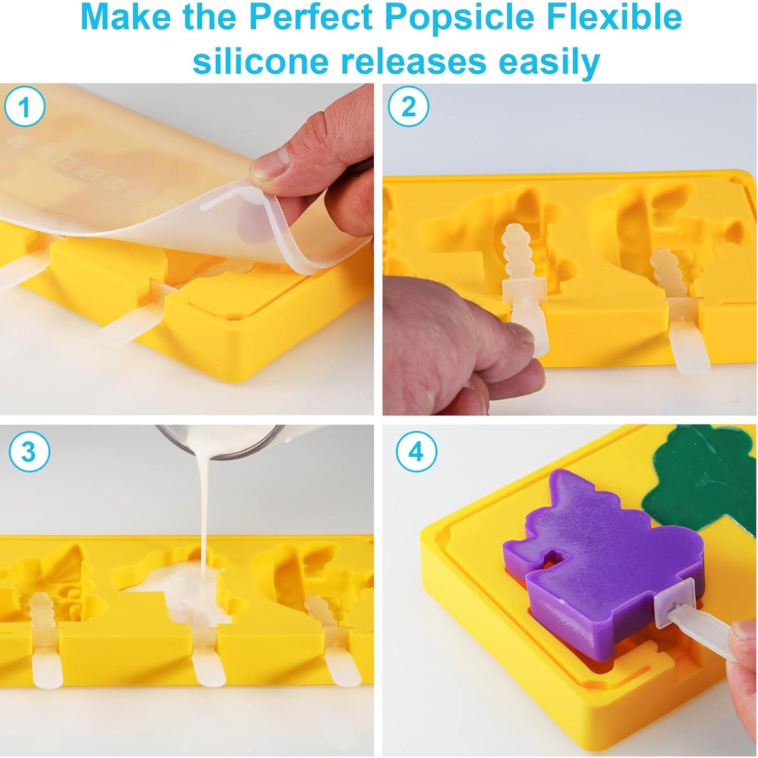 Moldes de Paletas de Silicona Salomayes para Niños 6 Piezas