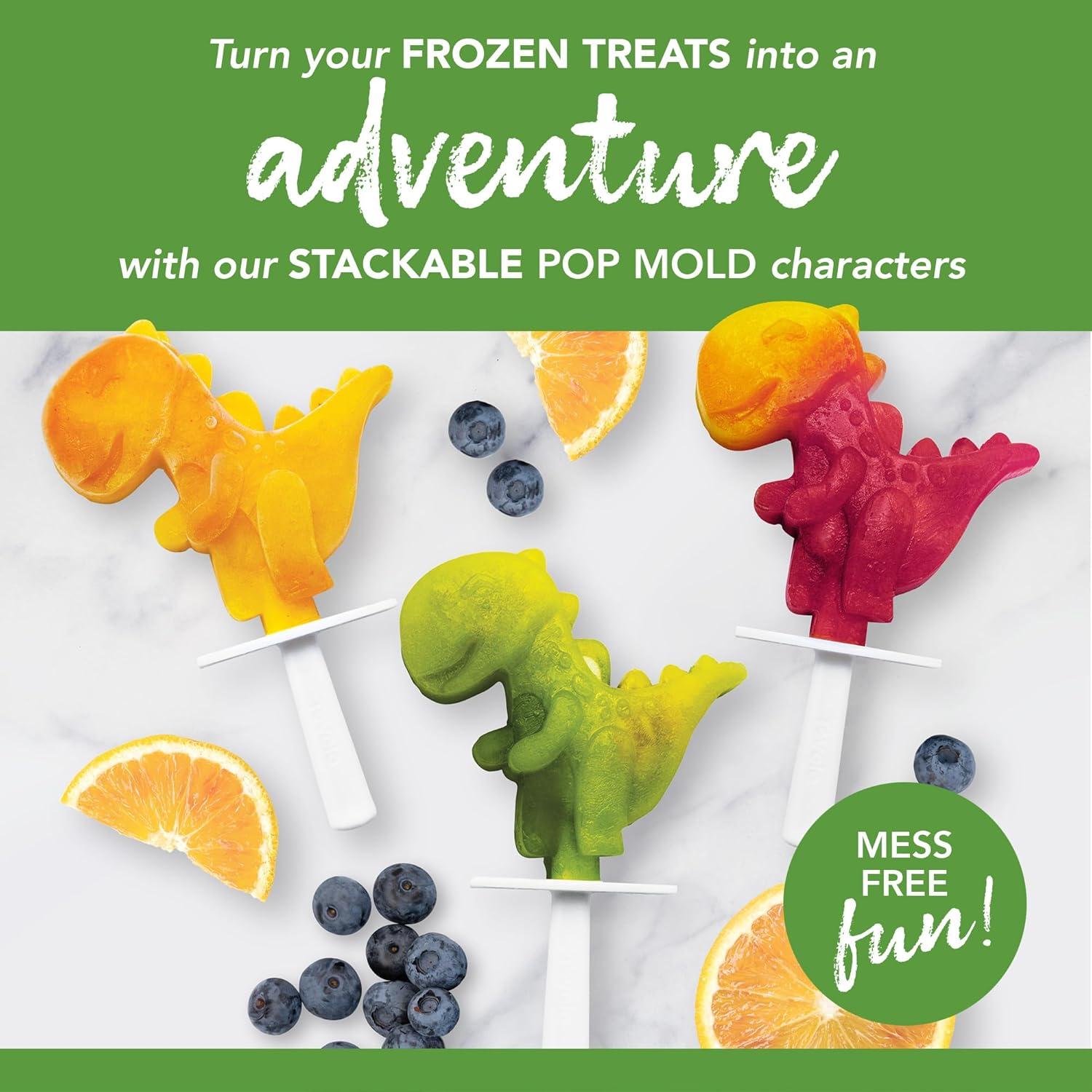 Moldes de Paletas de Silicona Tovolo Dino 4 Piezas 73,93 ml