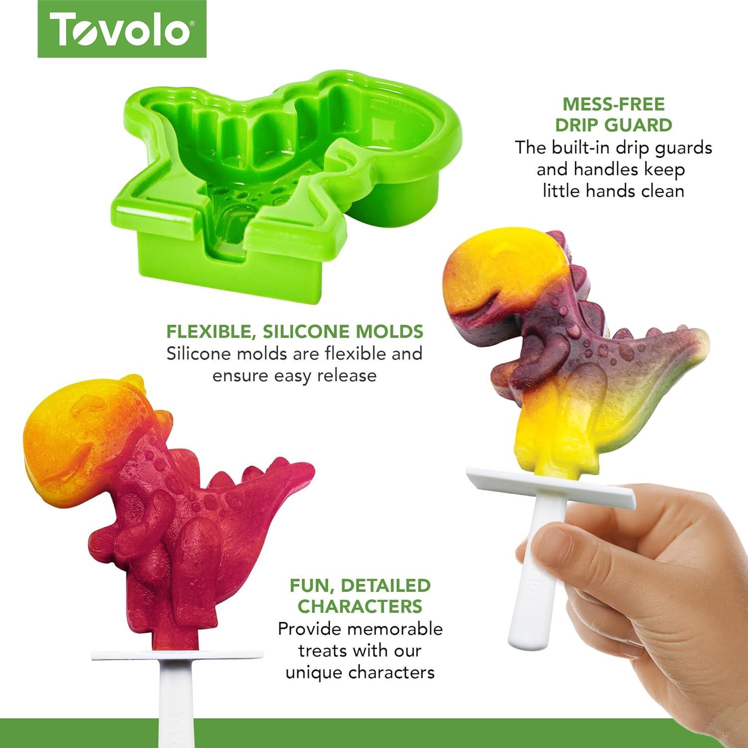 Moldes de Paletas de Silicona Tovolo Dino 4 Piezas 73,93 ml