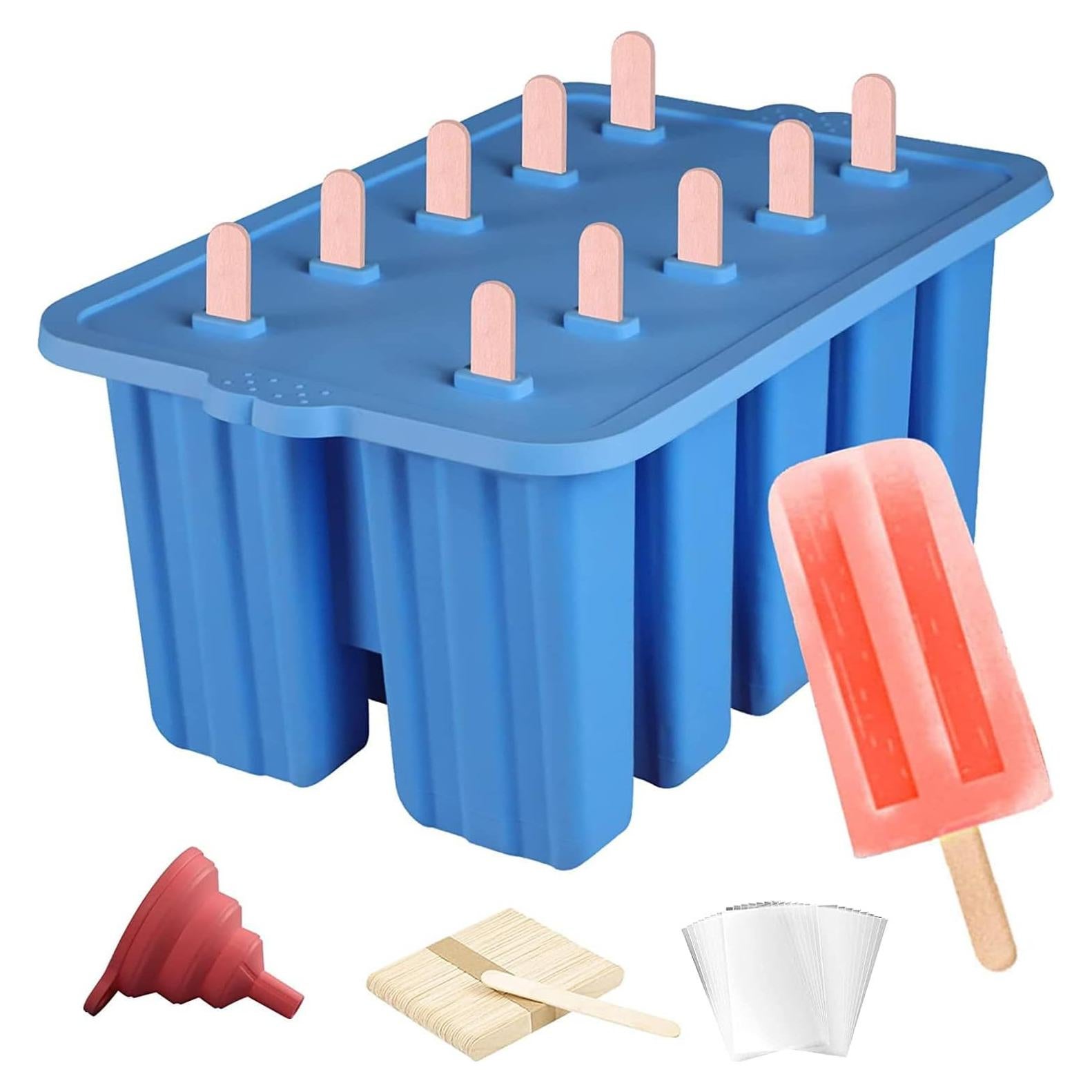 Moldes de Paletas de Silicona Waybesty Azul Reutilizables