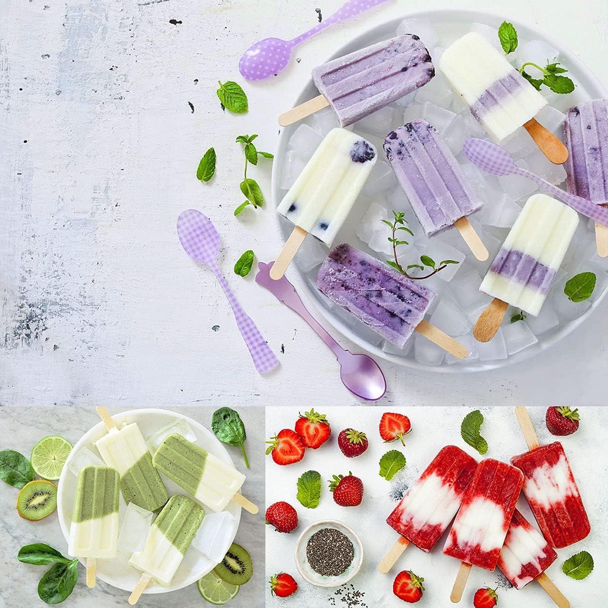 Moldes de Paletas de Silicona Waybesty Azul Reutilizables