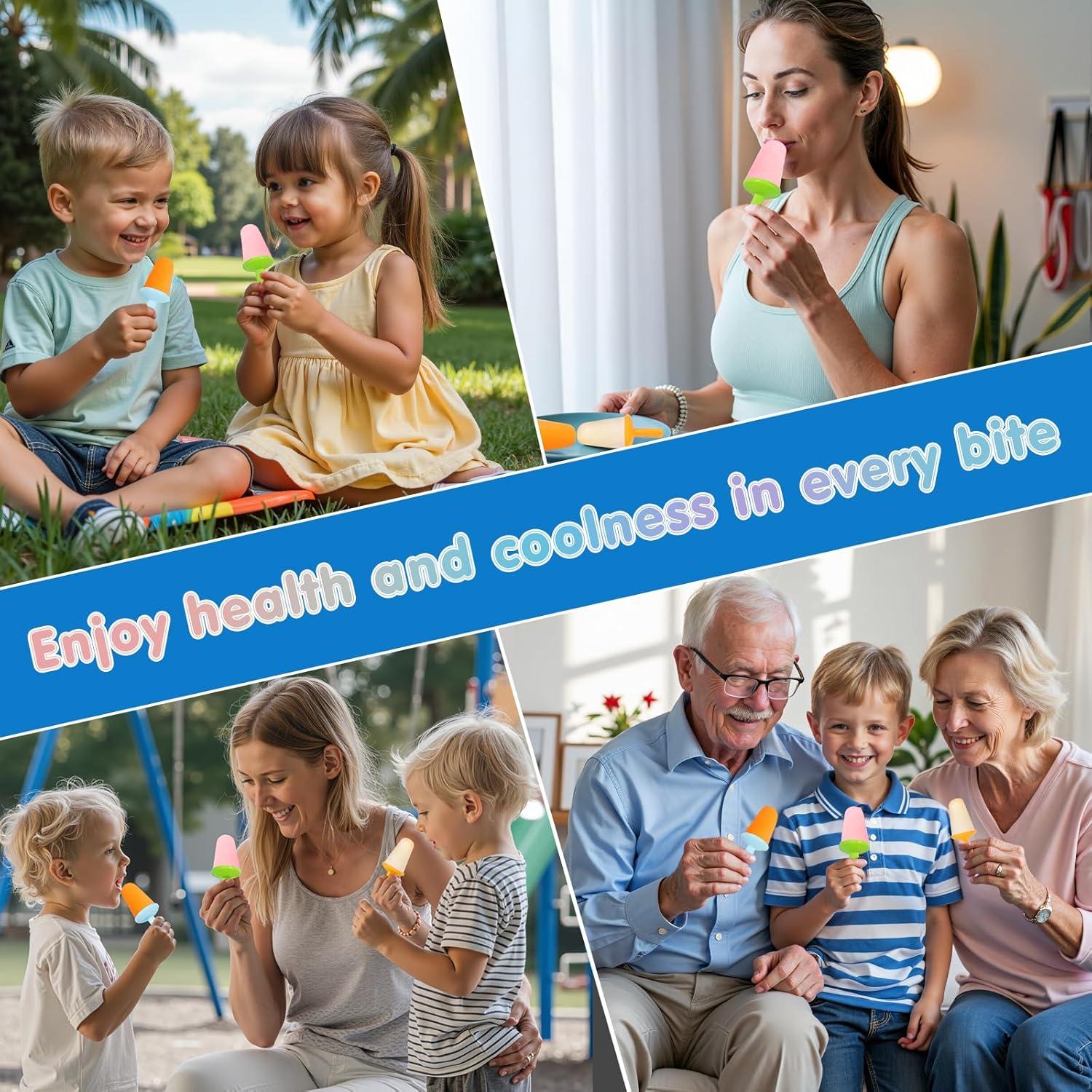 Moldes de Paletas Lamesa Silicona 6 Piezas Reutilizables