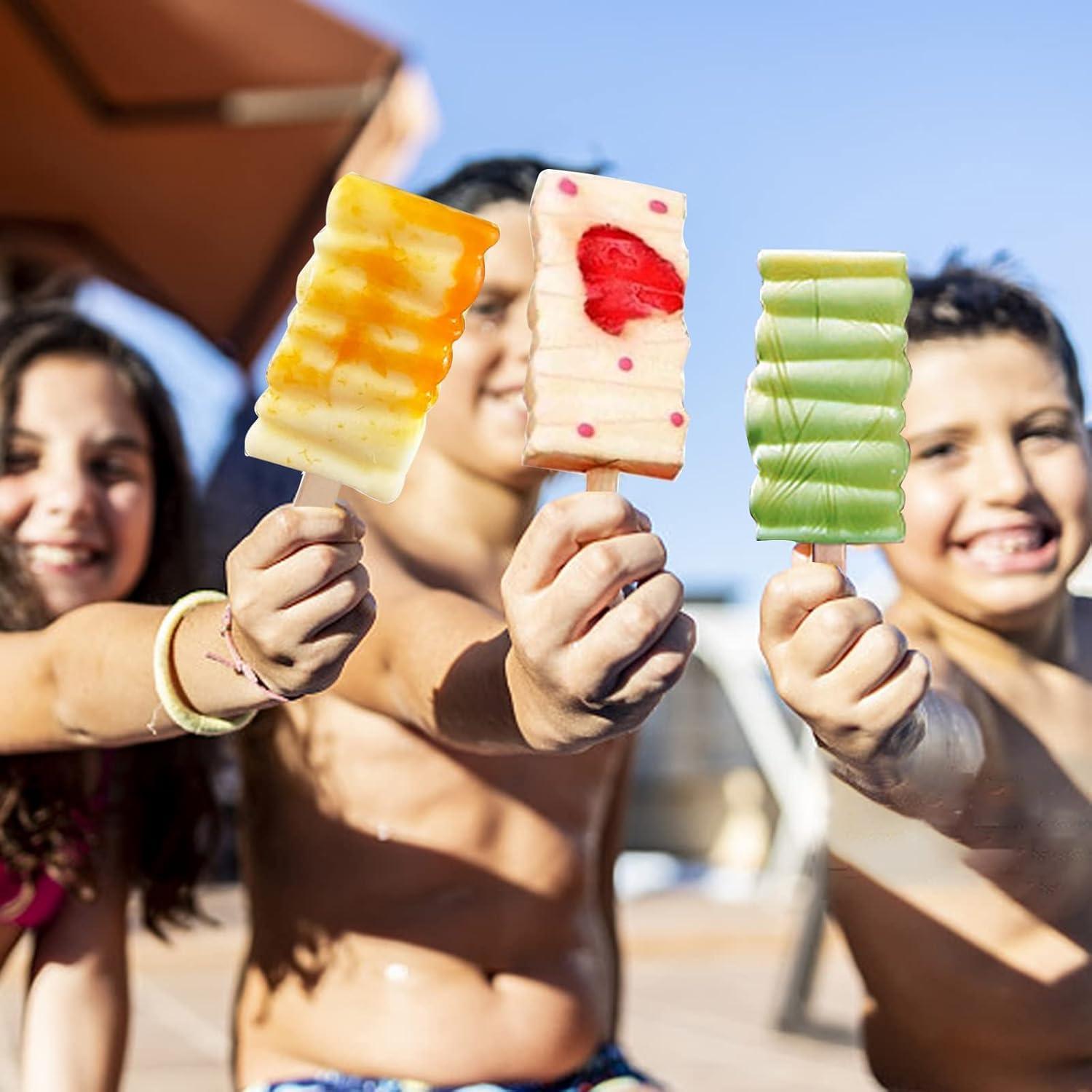 Juego de 2 Moldes de Paletas de Helado Silicona ABSOK