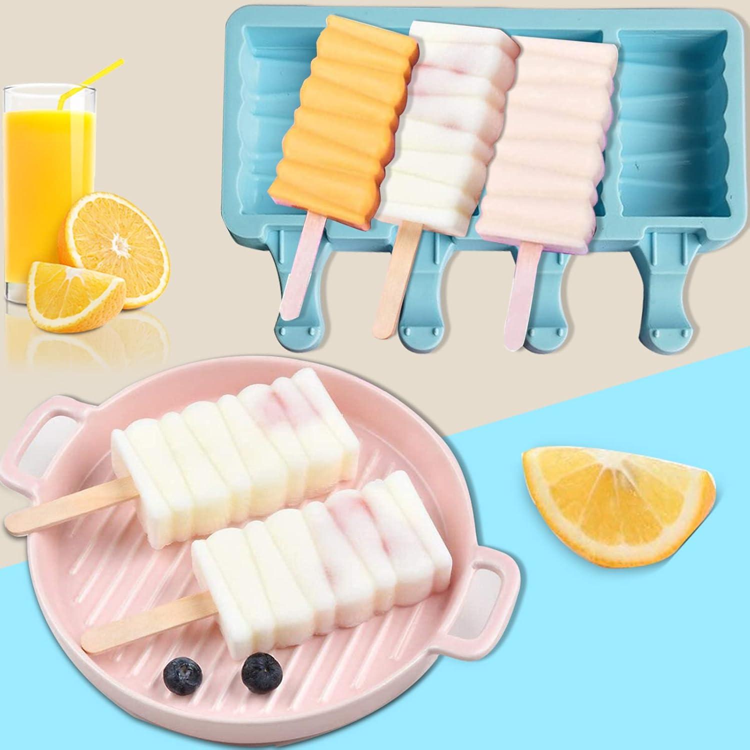 Juego de 2 Moldes de Paletas de Helado Silicona ABSOK