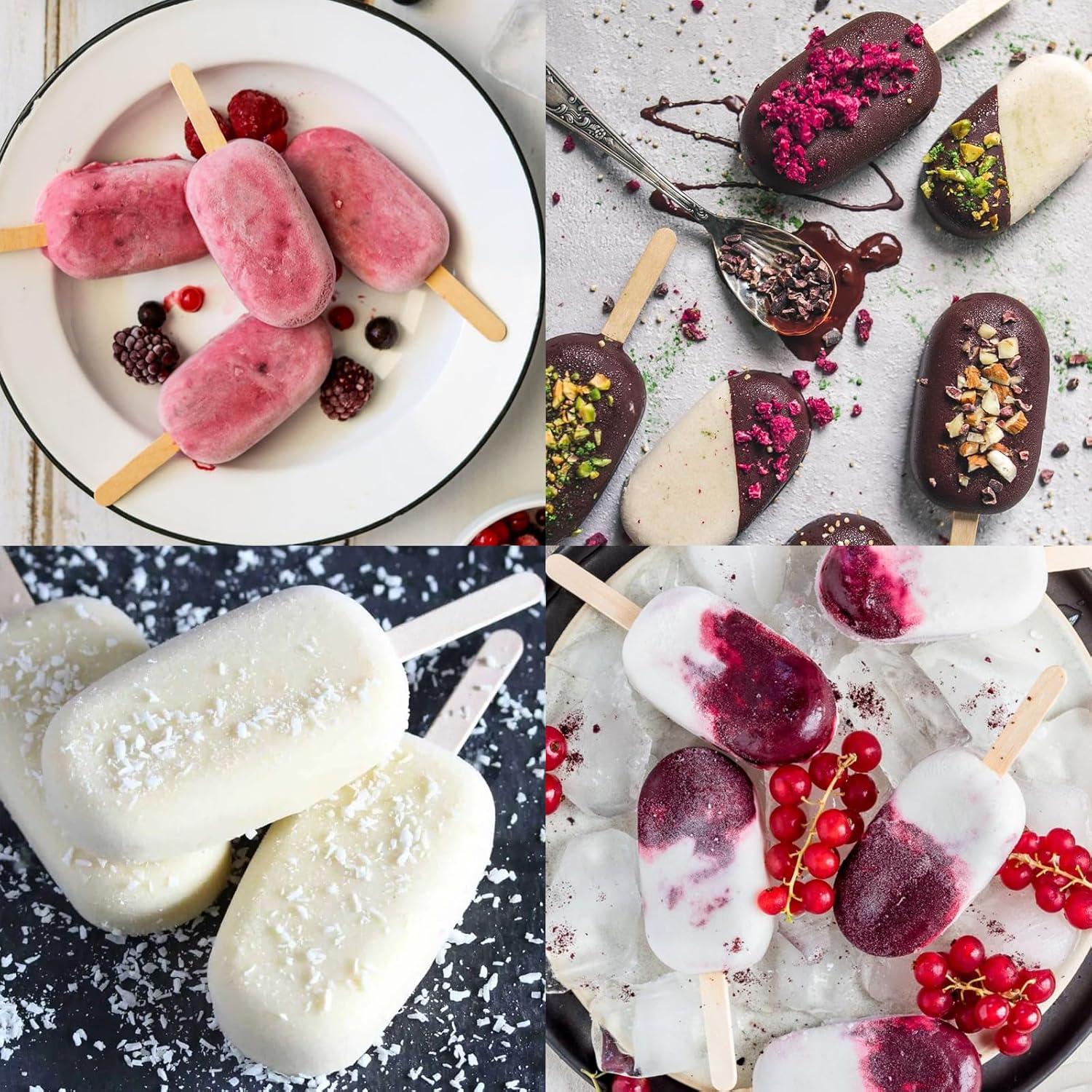 Juego de Moldes de Silicona Sakolla para Paletas 3 PCS Verde