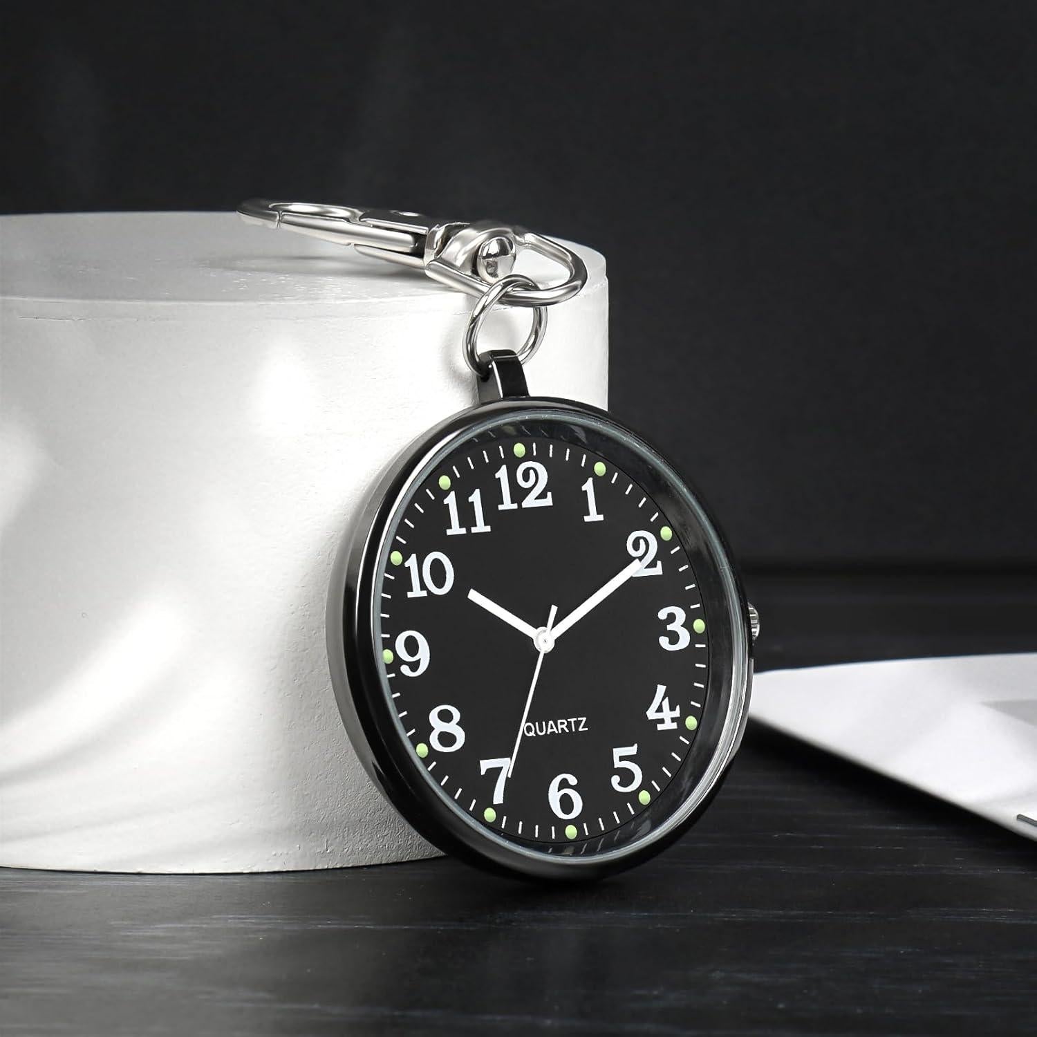 Reloj de bolsillo Y.W. cuarzo minimalista unisex 40 mm