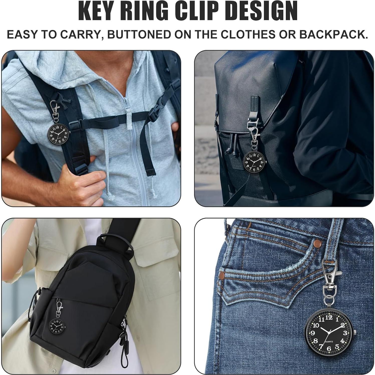 Reloj de bolsillo Y.W. cuarzo minimalista unisex 40 mm