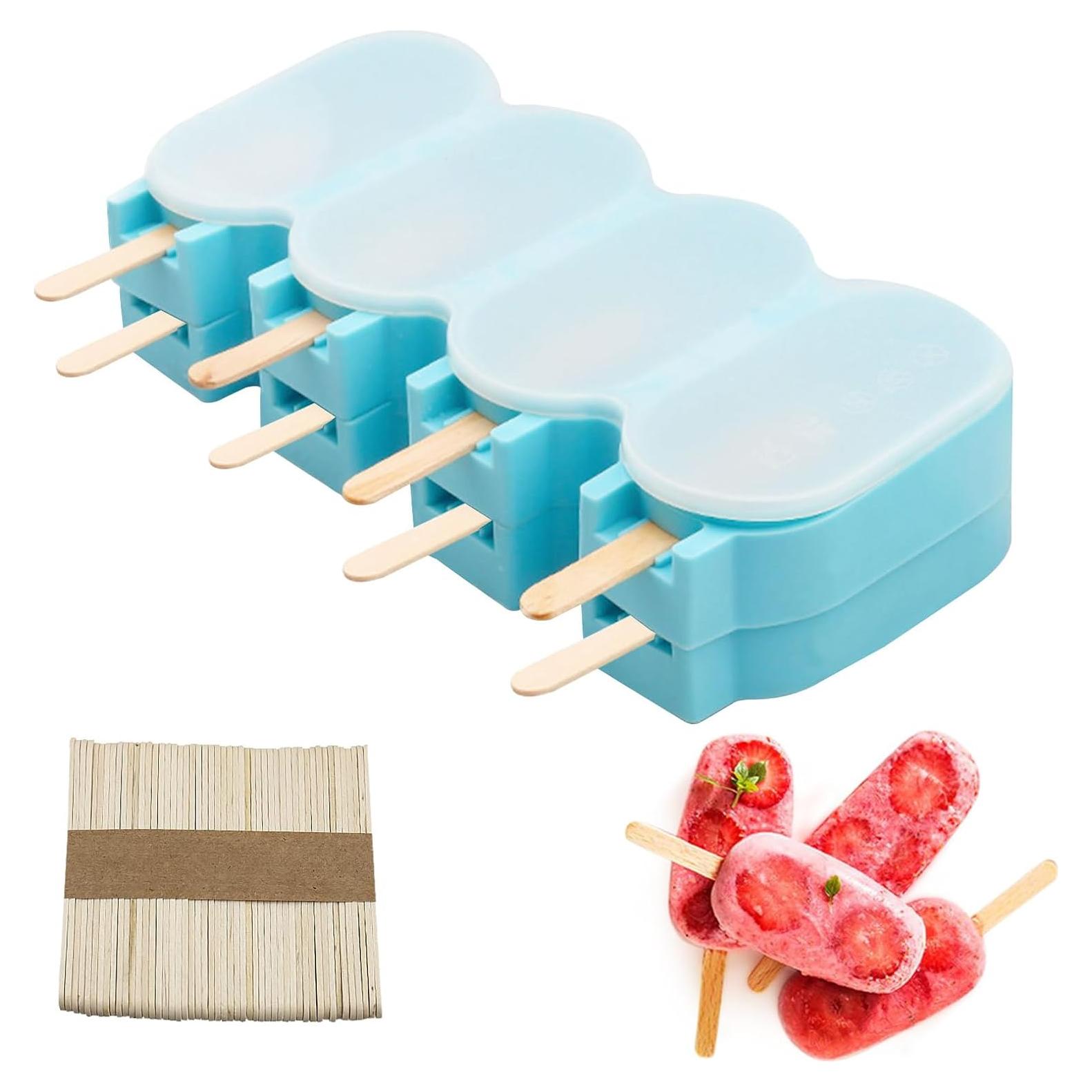 Moldes de Silicona para Paletas YUCHENWD 2 Pcs Reutilizables