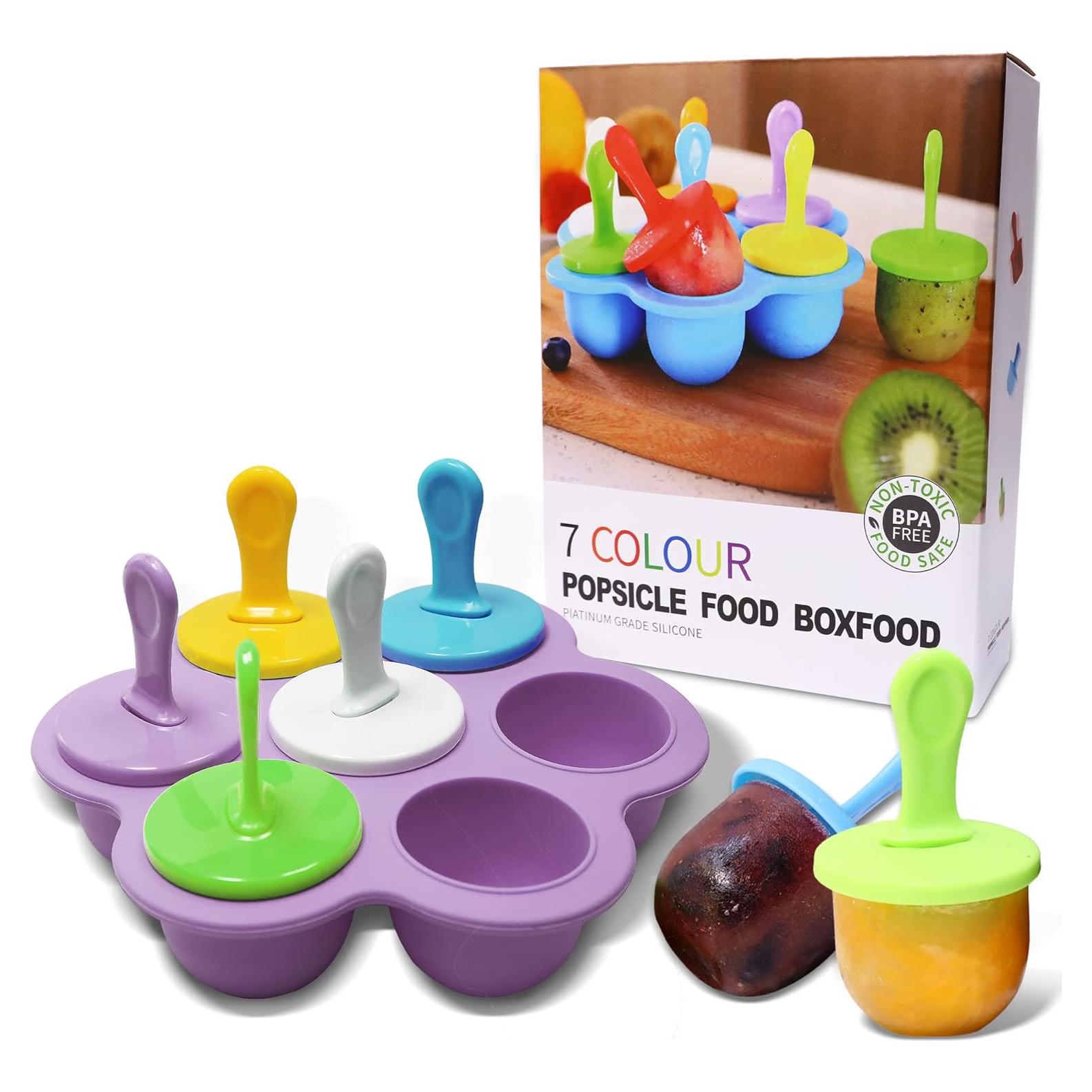 Molde de Popsicle de Silicona XoYoZo 7 Cavidades Púrpura