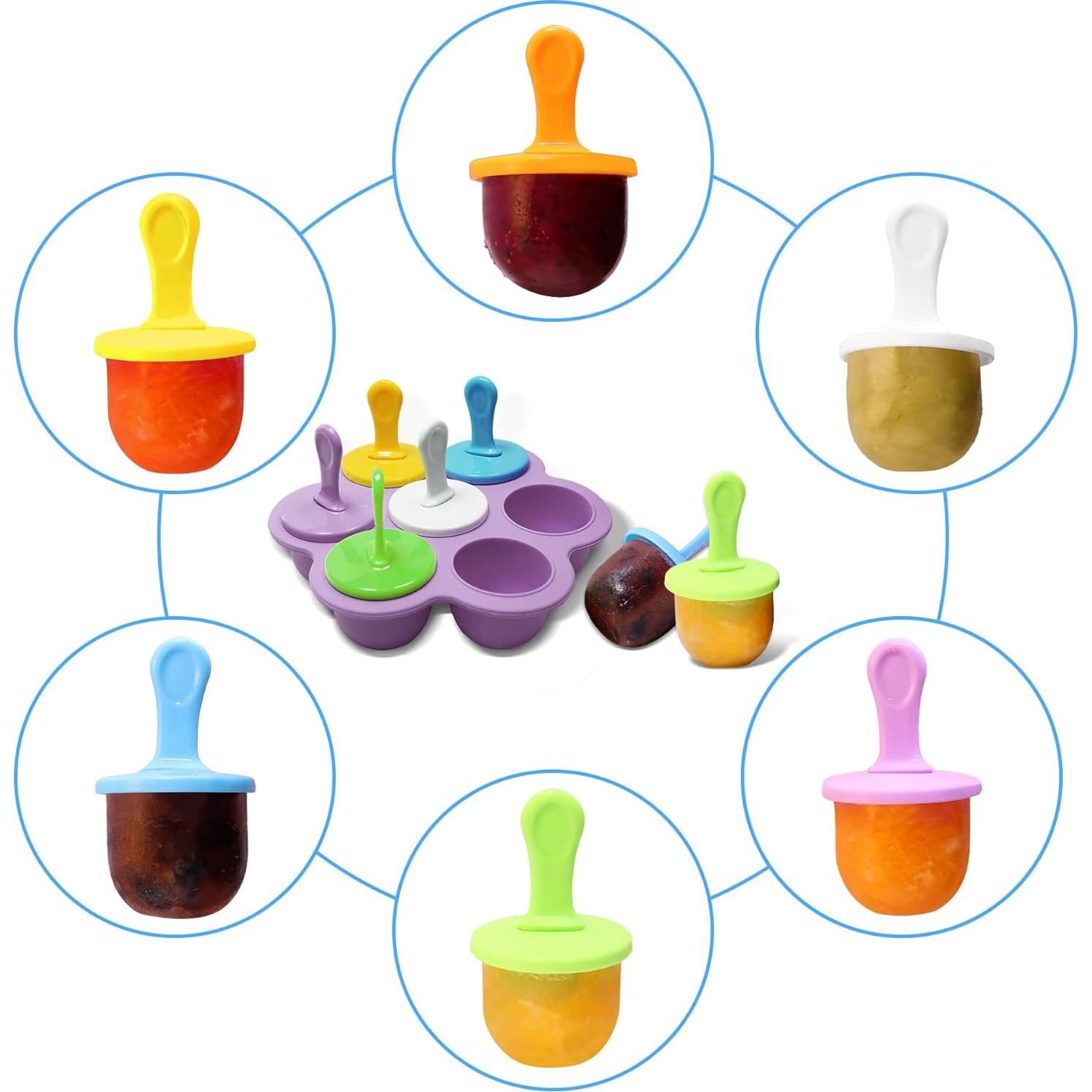 Molde de Popsicle de Silicona XoYoZo 7 Cavidades Púrpura