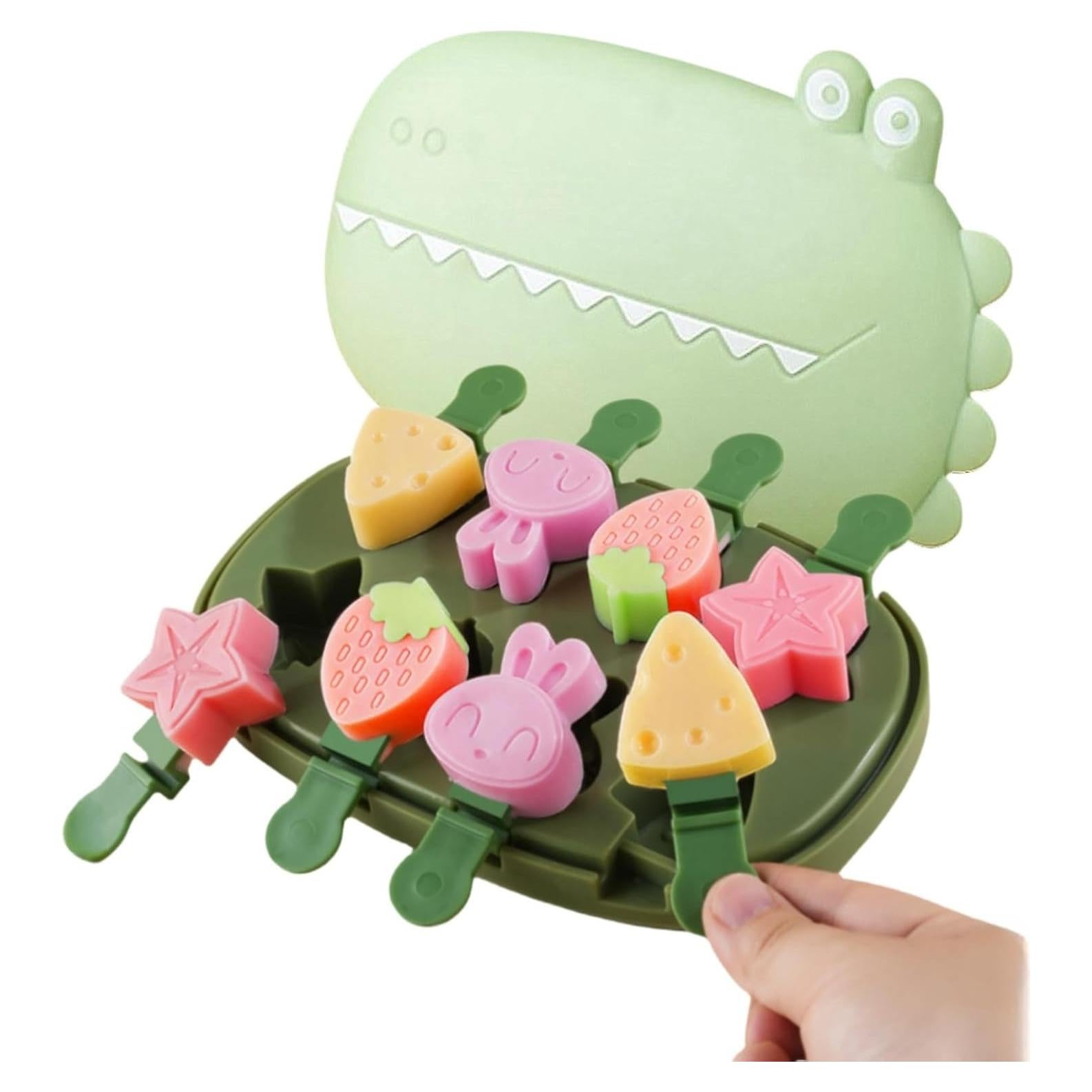 Moldes de Paletas de Silicona Zigihos 8 Piezas Verde