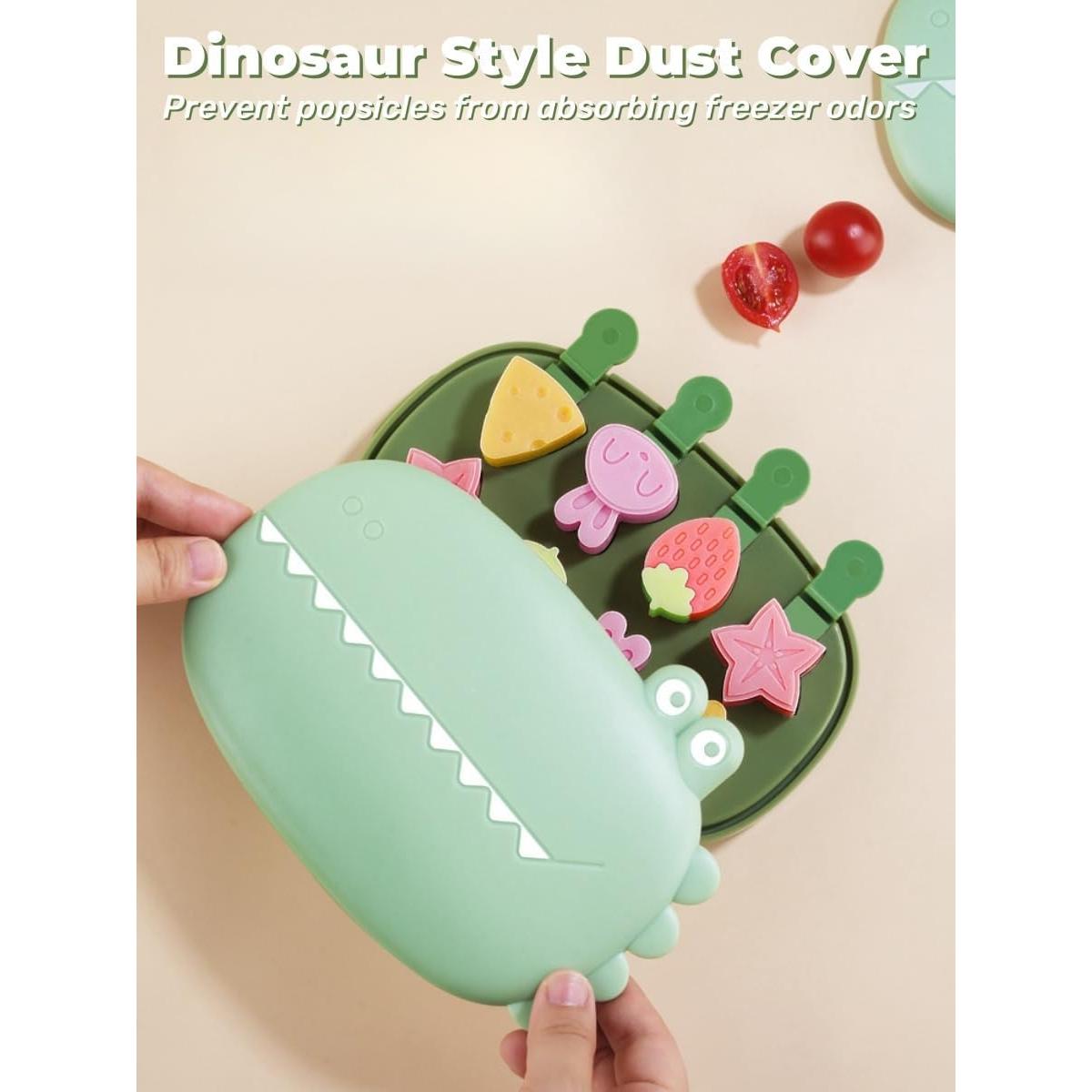 Moldes de Paletas de Silicona Zigihos 8 Piezas Verde