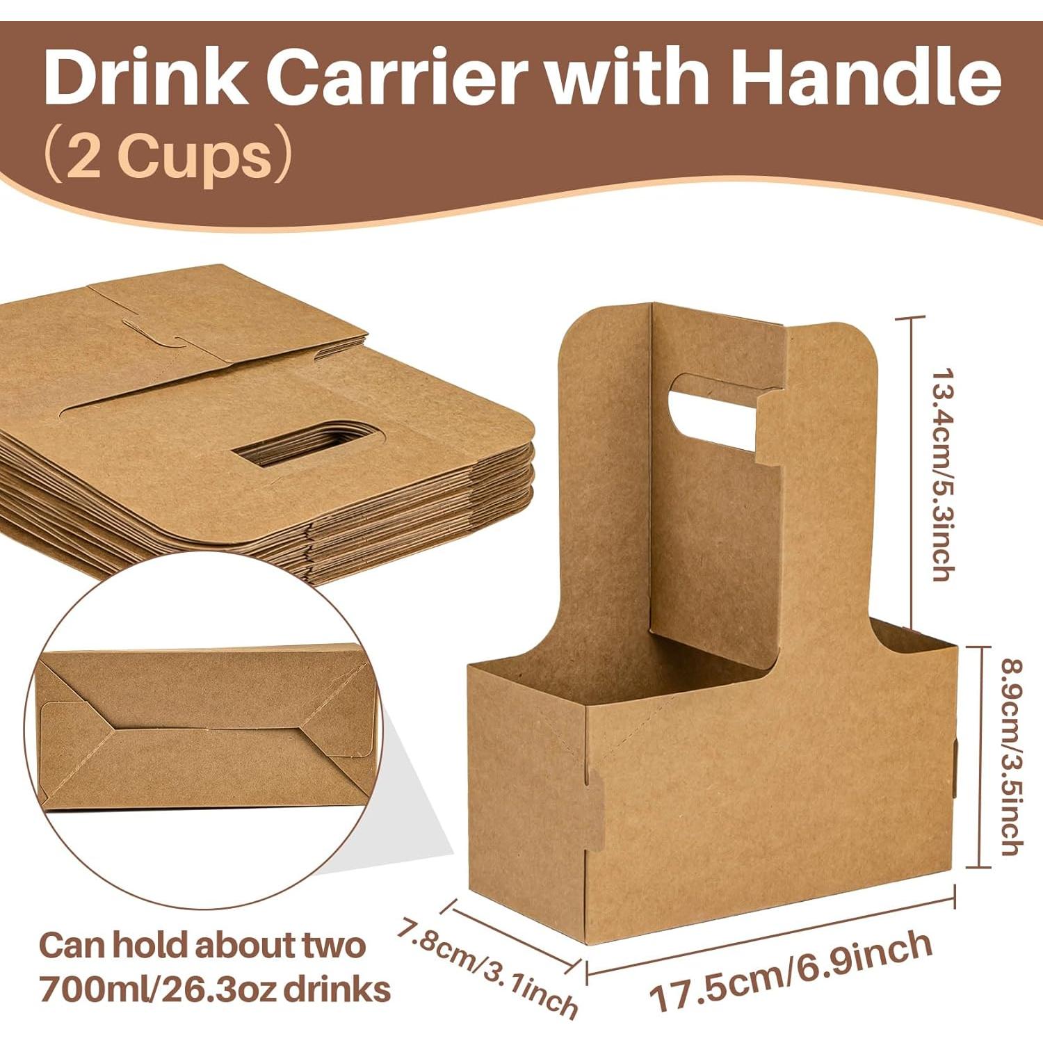 Portavasos de 2 tazas MAQIHAN - 12 piezas cartón reciclable