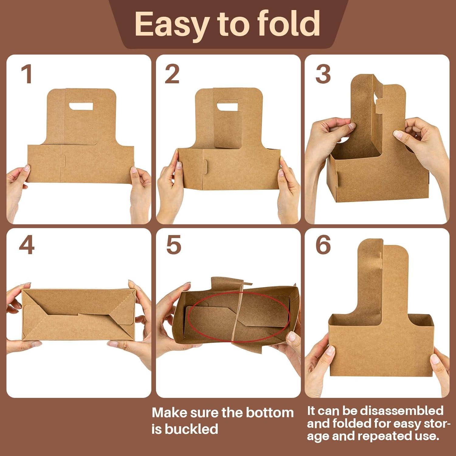 Portavasos de 2 tazas MAQIHAN - 12 piezas cartón reciclable