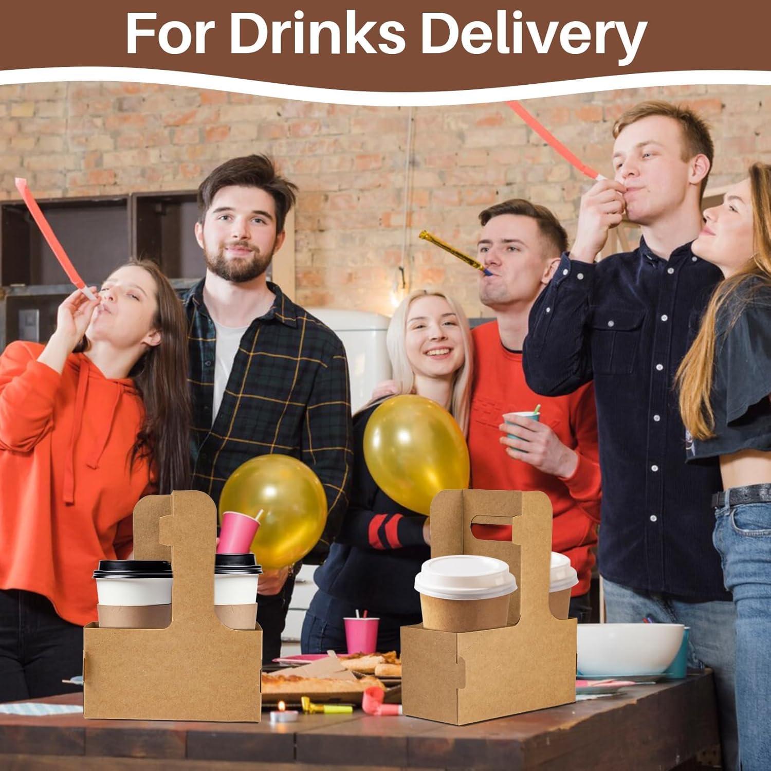 Portavasos de 2 tazas MAQIHAN - 12 piezas cartón reciclable