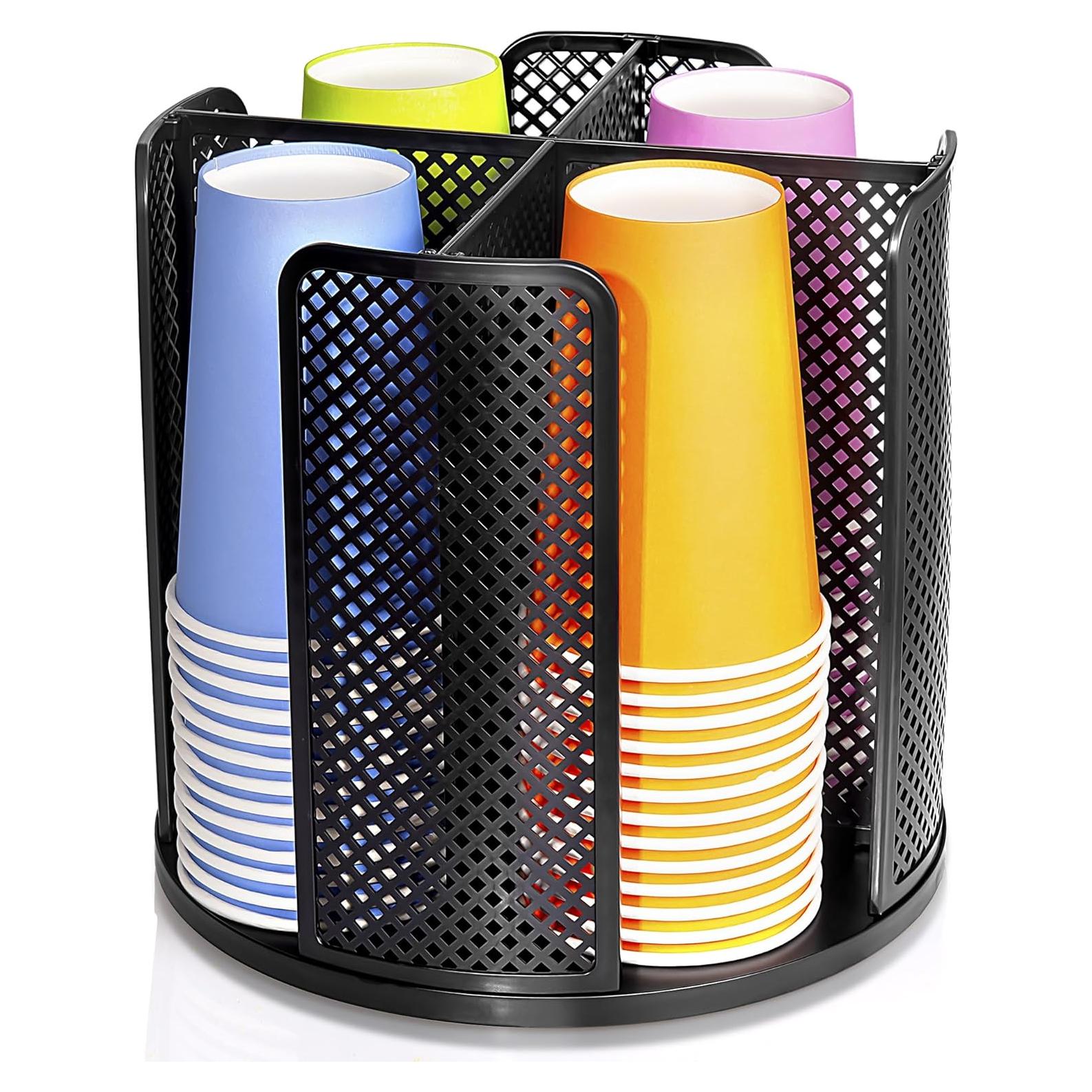 Dispensador de Tazas de Papel Wymulot 3-16 oz Negro