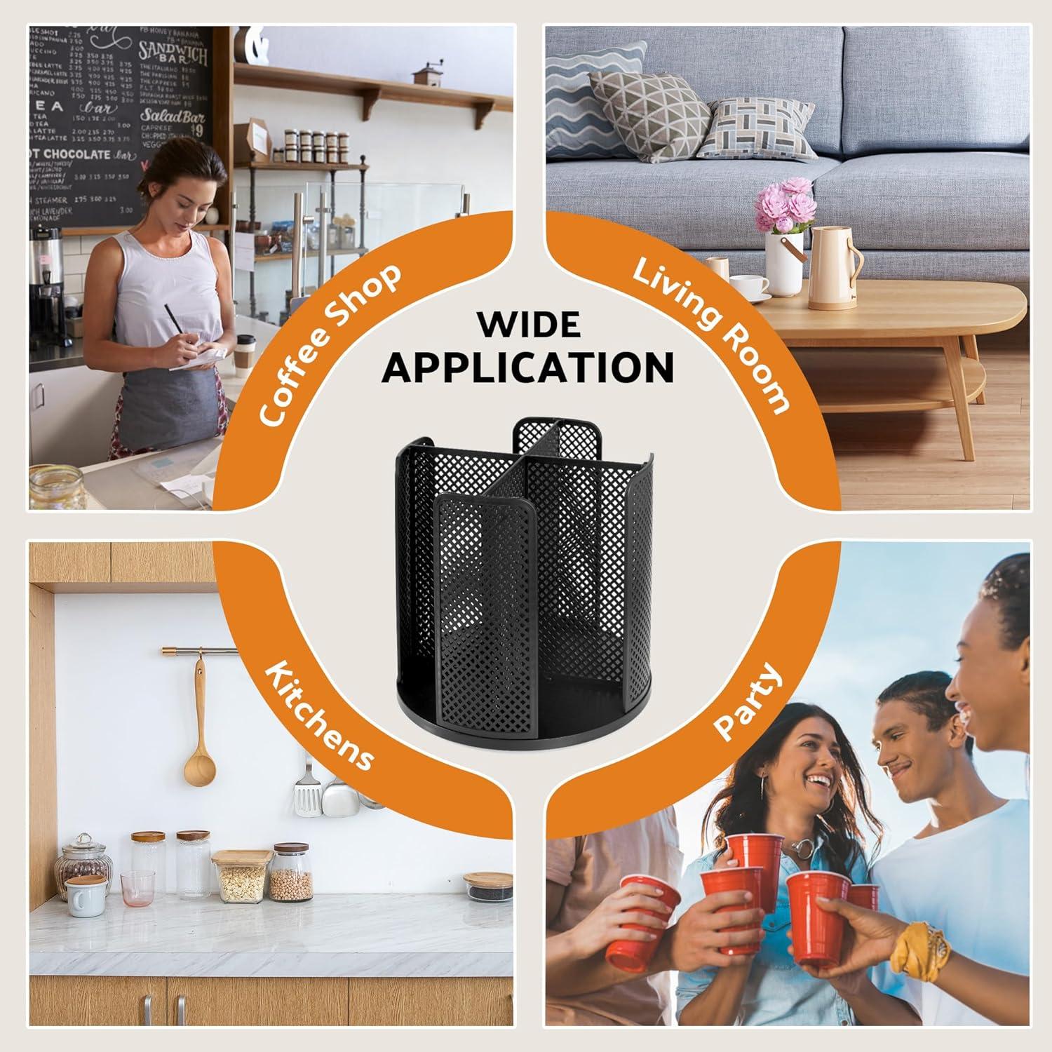 Dispensador de Tazas de Papel Wymulot 3-16 oz Negro