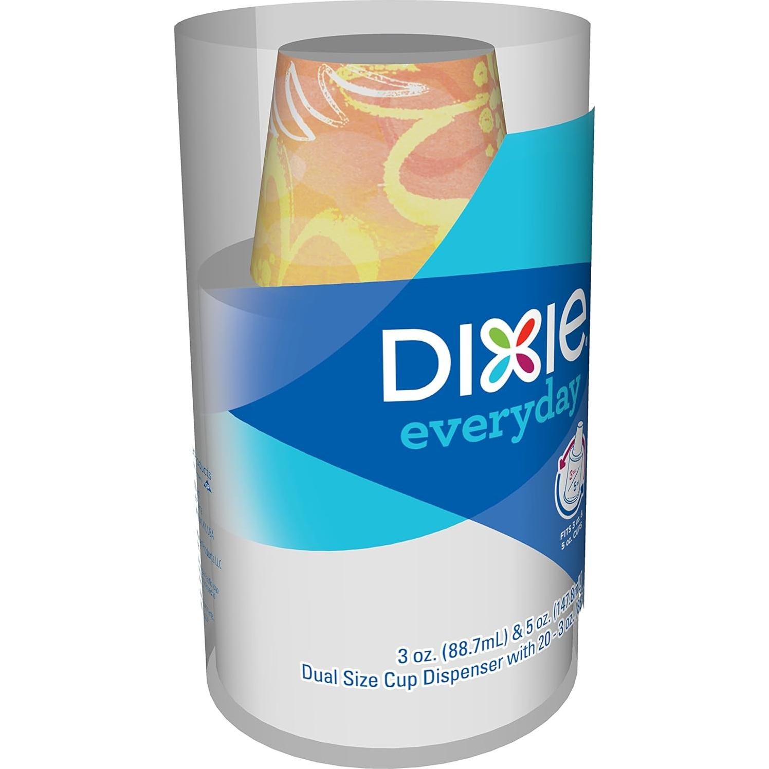 Dispensador de vasos de papel Dixie con 20 vasos 3 oz