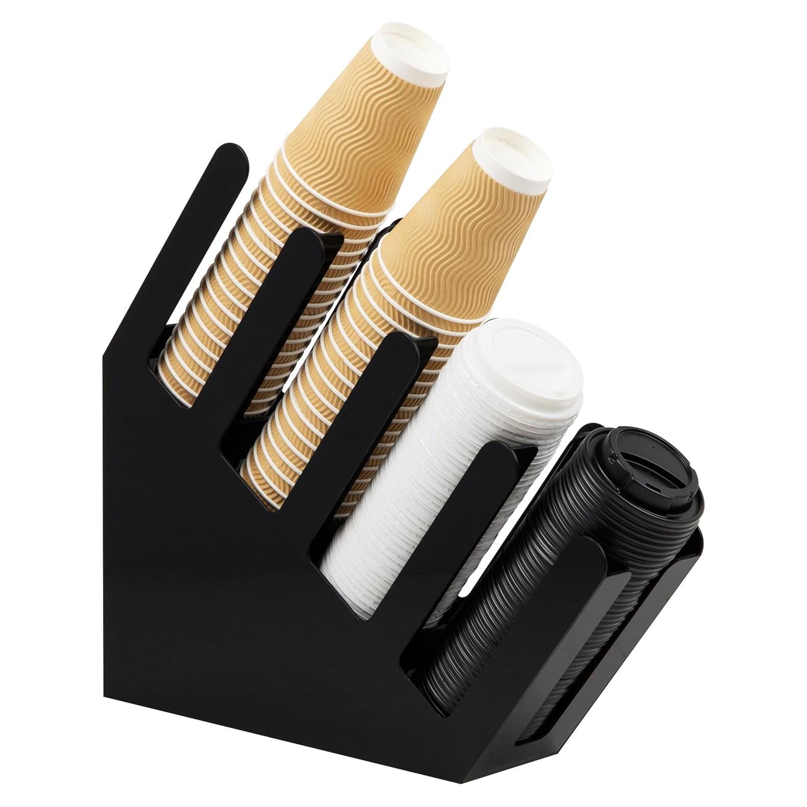 Dispensador de Tazas Mind Reader 4 Compartimentos Negro