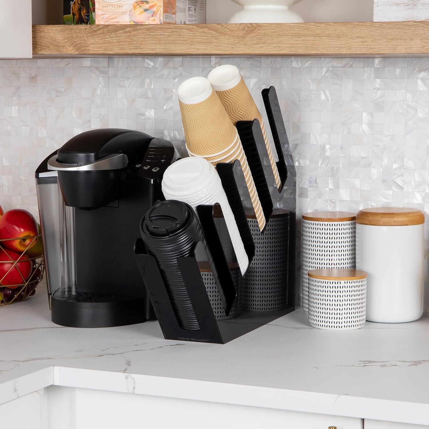 Dispensador de Tazas Mind Reader 4 Compartimentos Negro