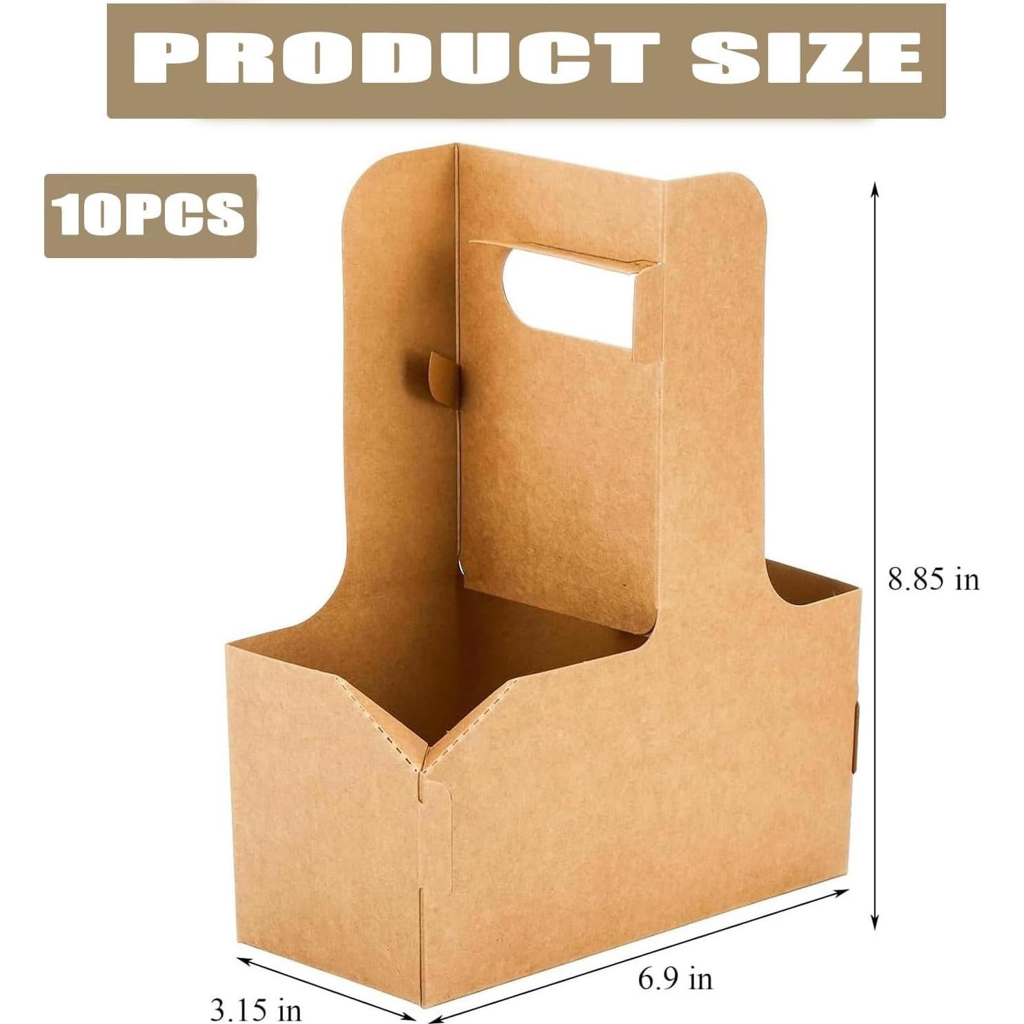 Portavasos desechables kraft 10 pcs 2 tazas TFXXSJWY