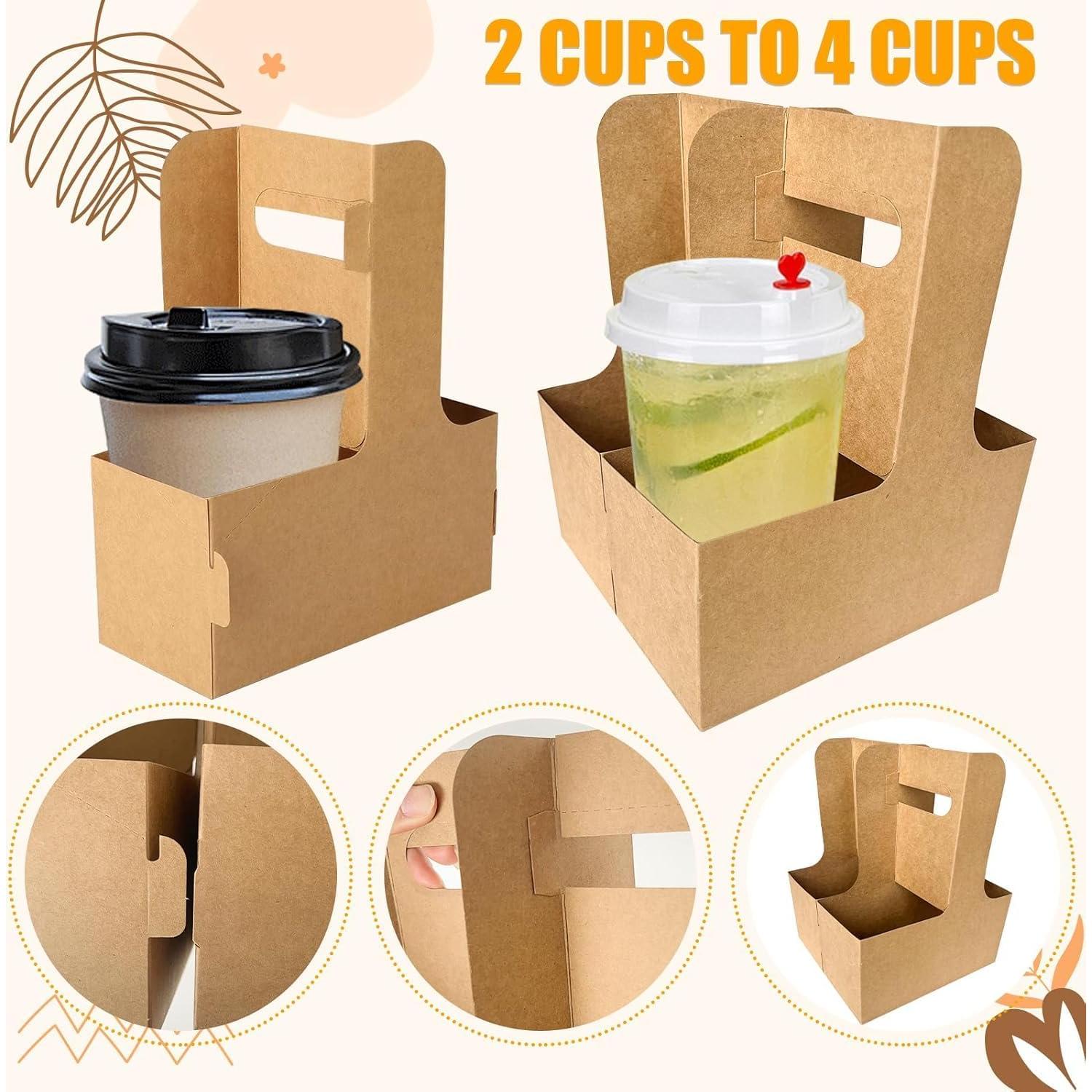 Portavasos desechables kraft 10 pcs 2 tazas TFXXSJWY