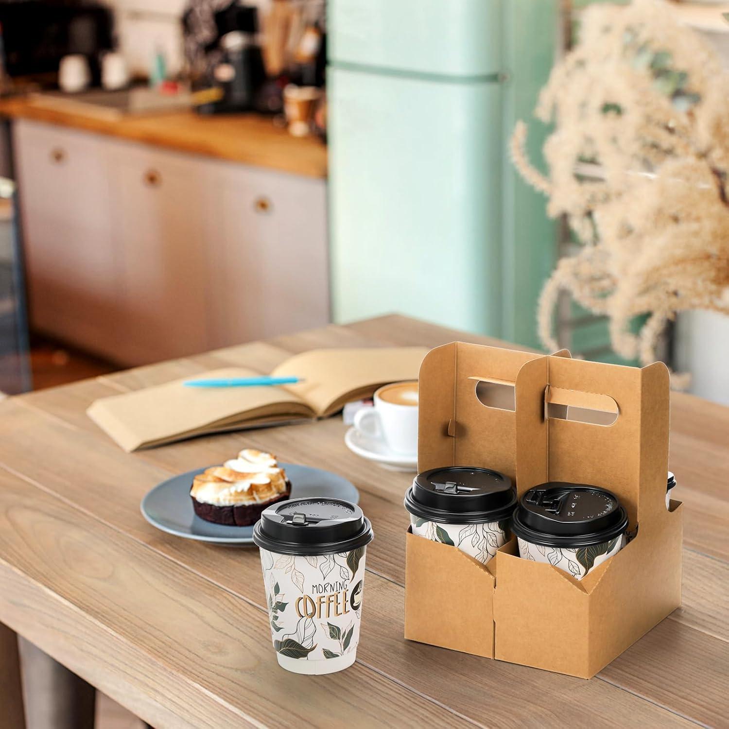 Portavasos desechables kraft 10 pcs 2 tazas TFXXSJWY