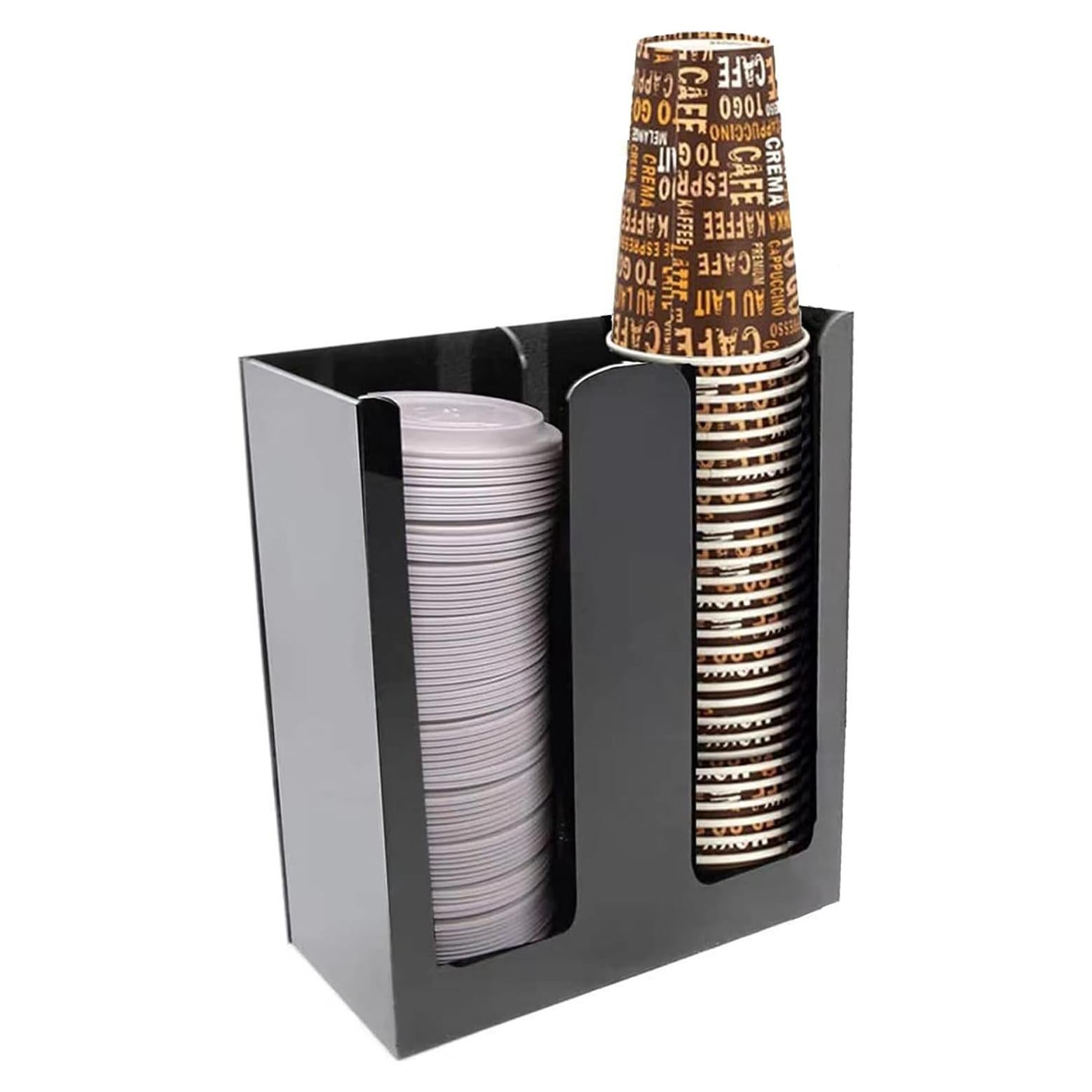 Dispensador de Tazas de Papel Tirifer 2 Compartimentos Acrílico