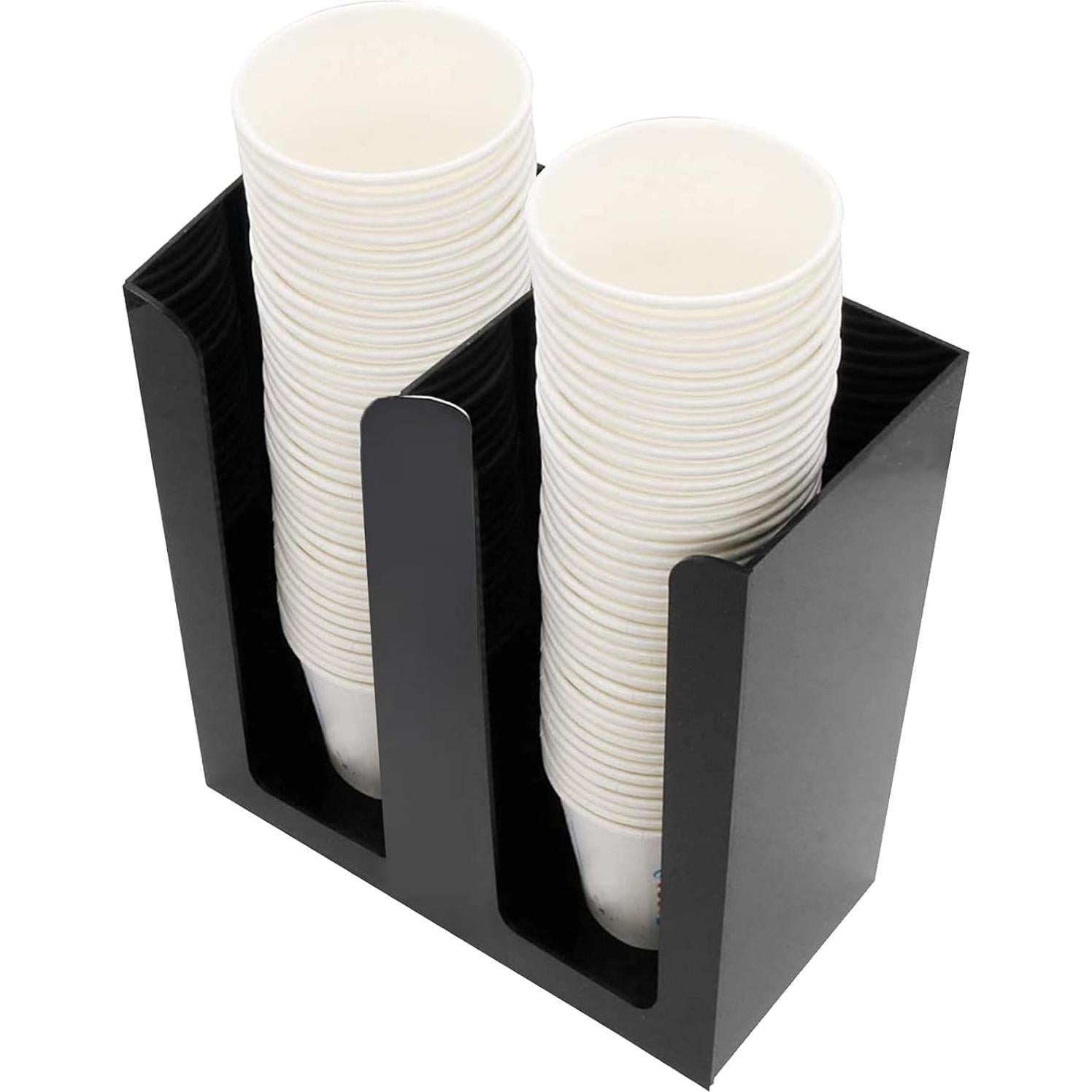 Dispensador de Tazas de Papel Tirifer 2 Compartimentos Acrílico