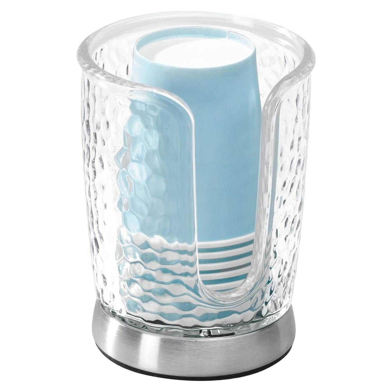 Dispensador de Tazas de Papel mDesign 3908MDBA Transparente