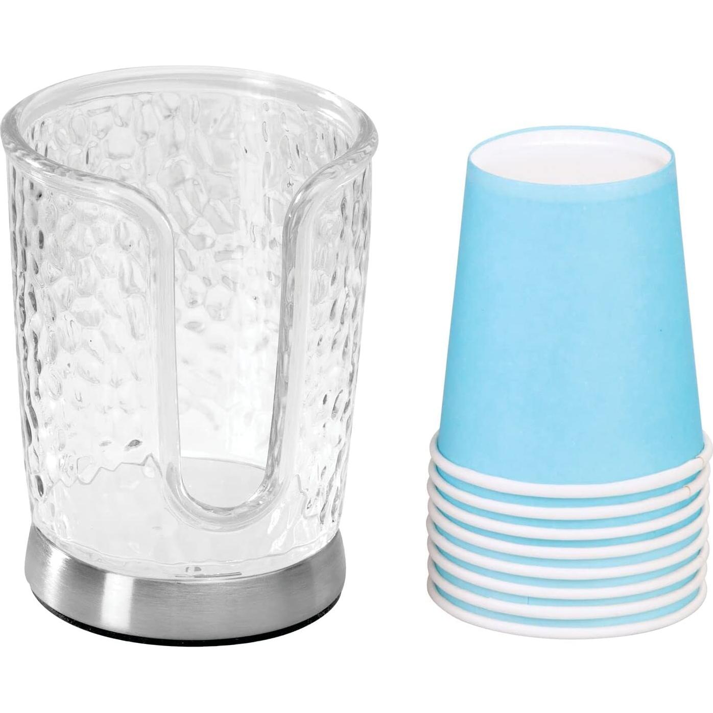 Dispensador de Tazas de Papel mDesign 3908MDBA Transparente