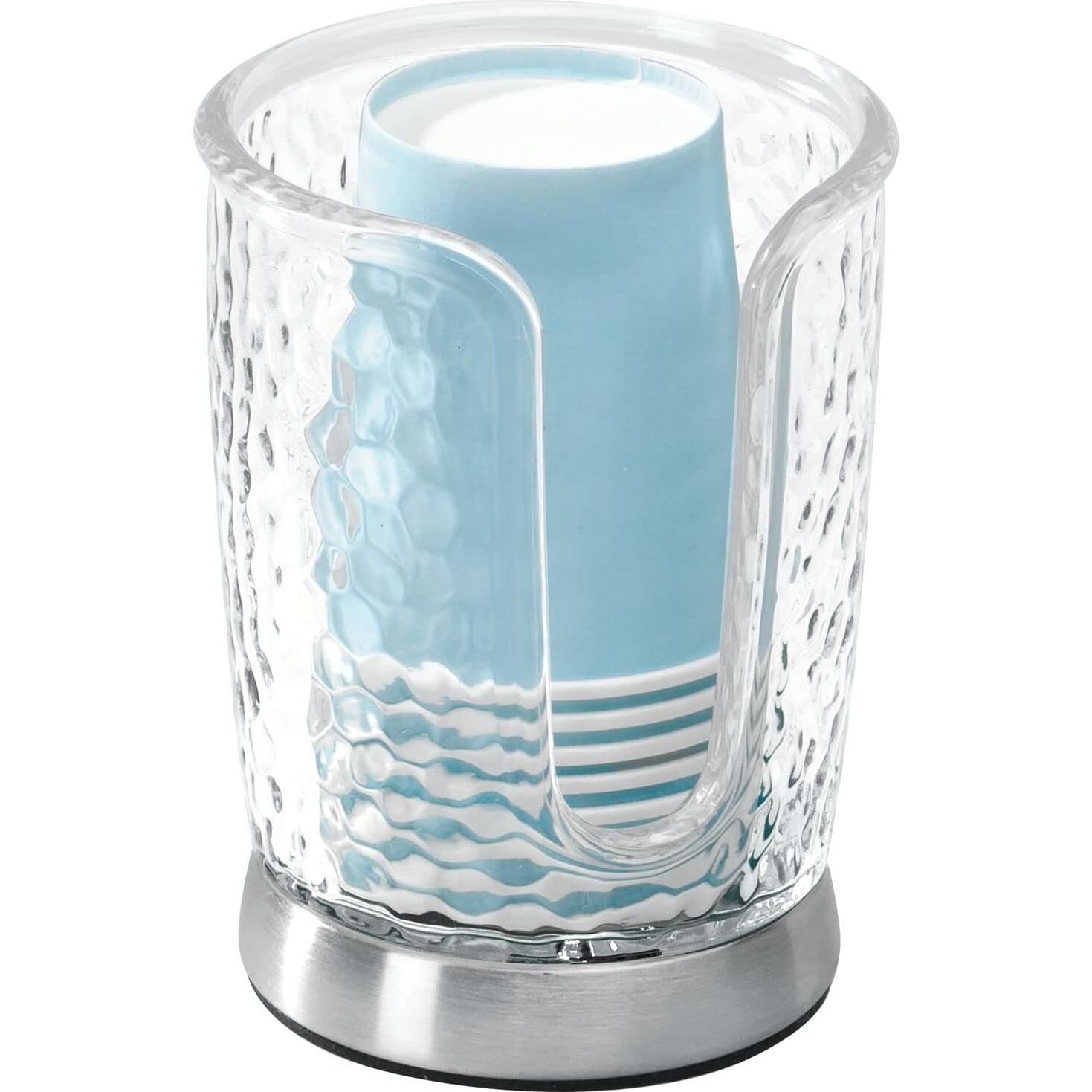 Dispensador de Tazas de Papel mDesign 3908MDBA Transparente