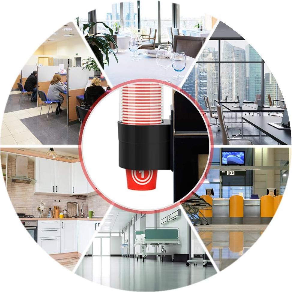 Dispensador de Tazas IWNTWY Grande Negro para 7-12oz