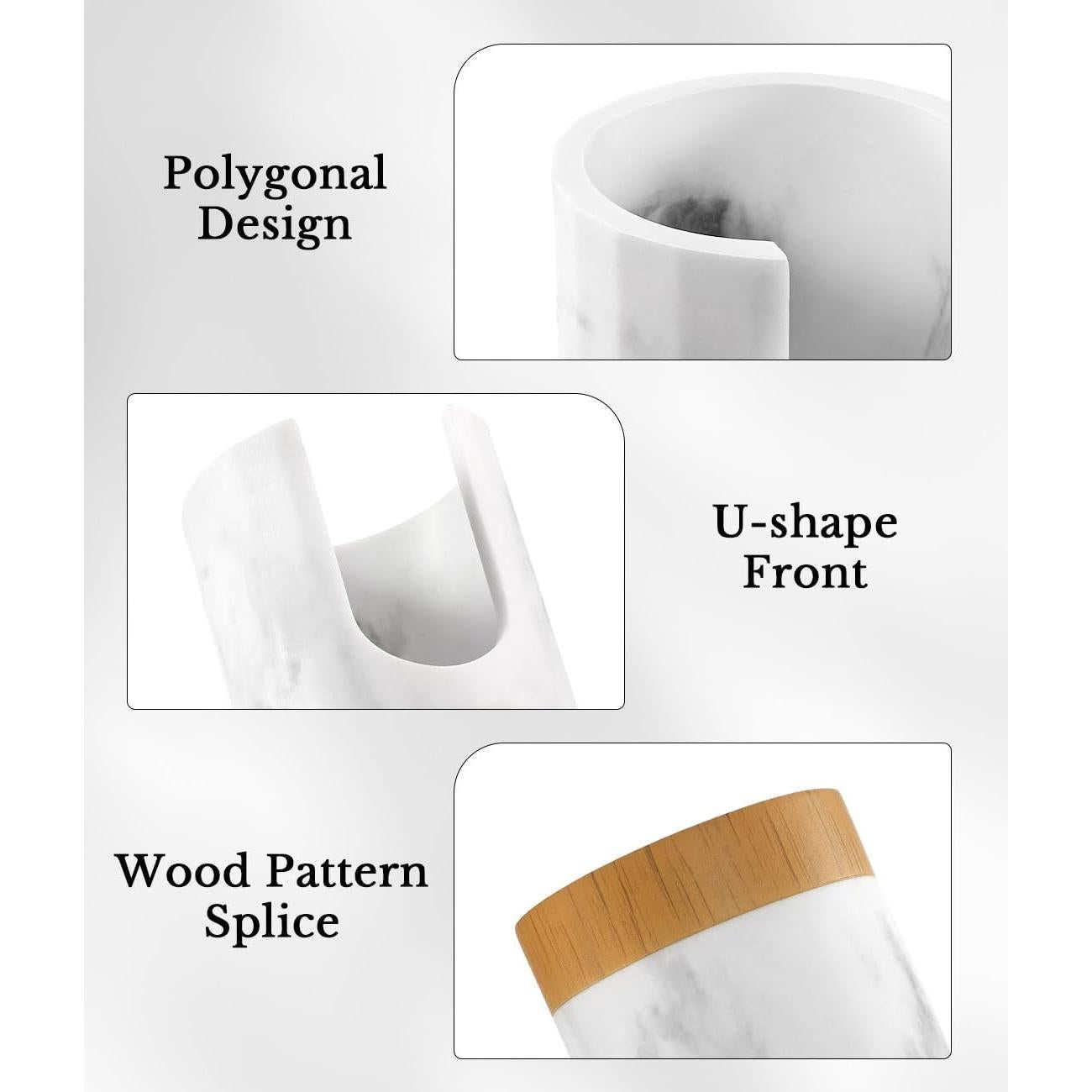 Dispensador de Vasos de Baño Luxspire 3oz Resina Mármol Blanco