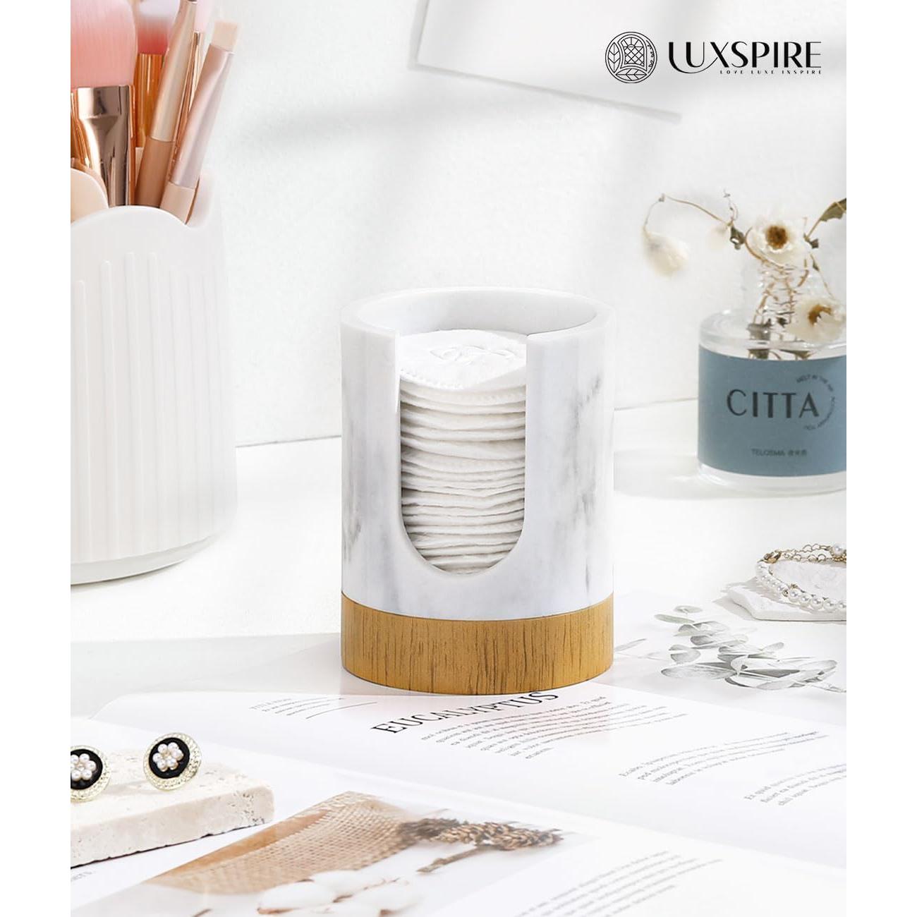 Dispensador de Vasos de Baño Luxspire 3oz Resina Mármol Blanco