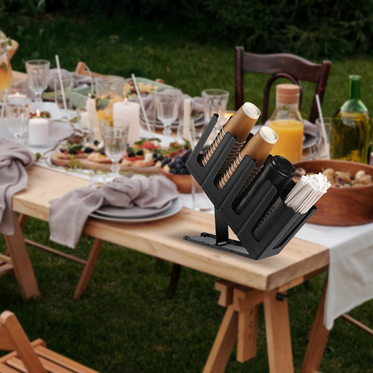 Soporte para Tazas de Papel Cairondin 4 Niveles Negro