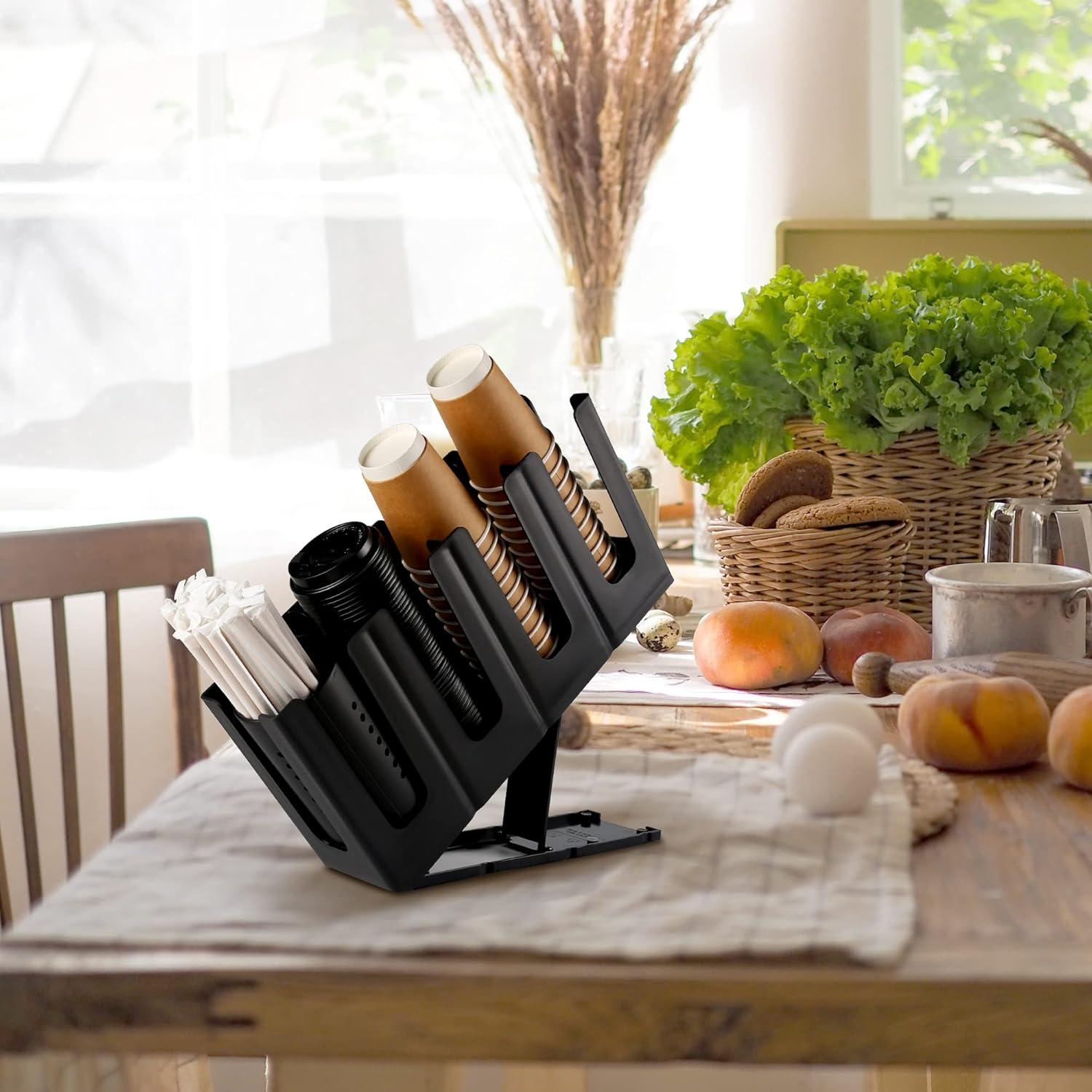 Soporte para Tazas de Papel Cairondin 4 Niveles Negro