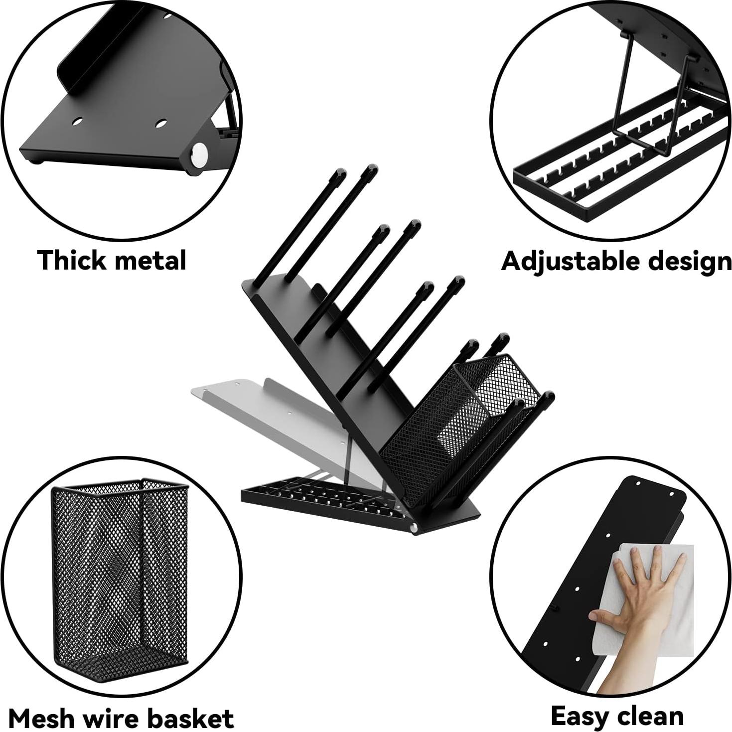 Soporte Organizador para Tazas Ovicar - Metal Negro 4 Compartimentos