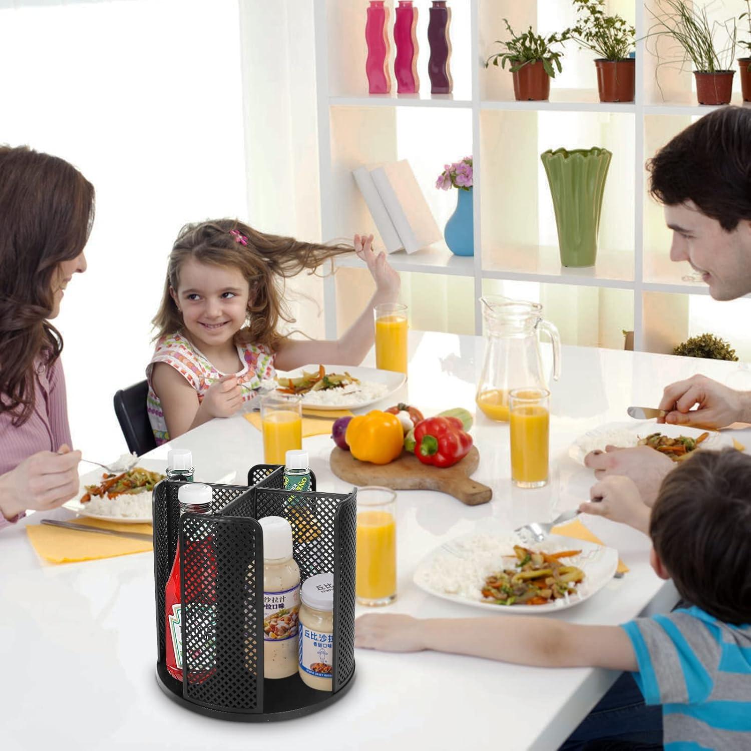 Organizador de Tazas y Tapas Rotativo Honlibey 4 Compartimentos