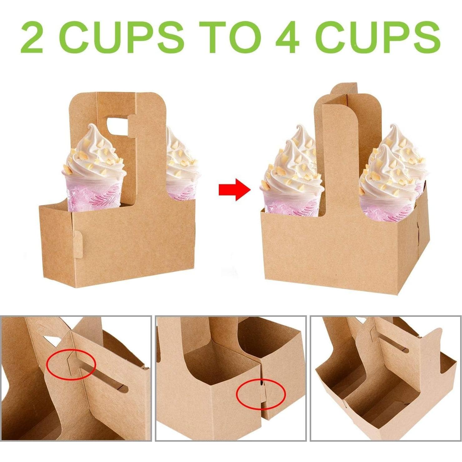 Paquete de 100 Porta Bebidas de Kraft Kaderron 2 Tazas