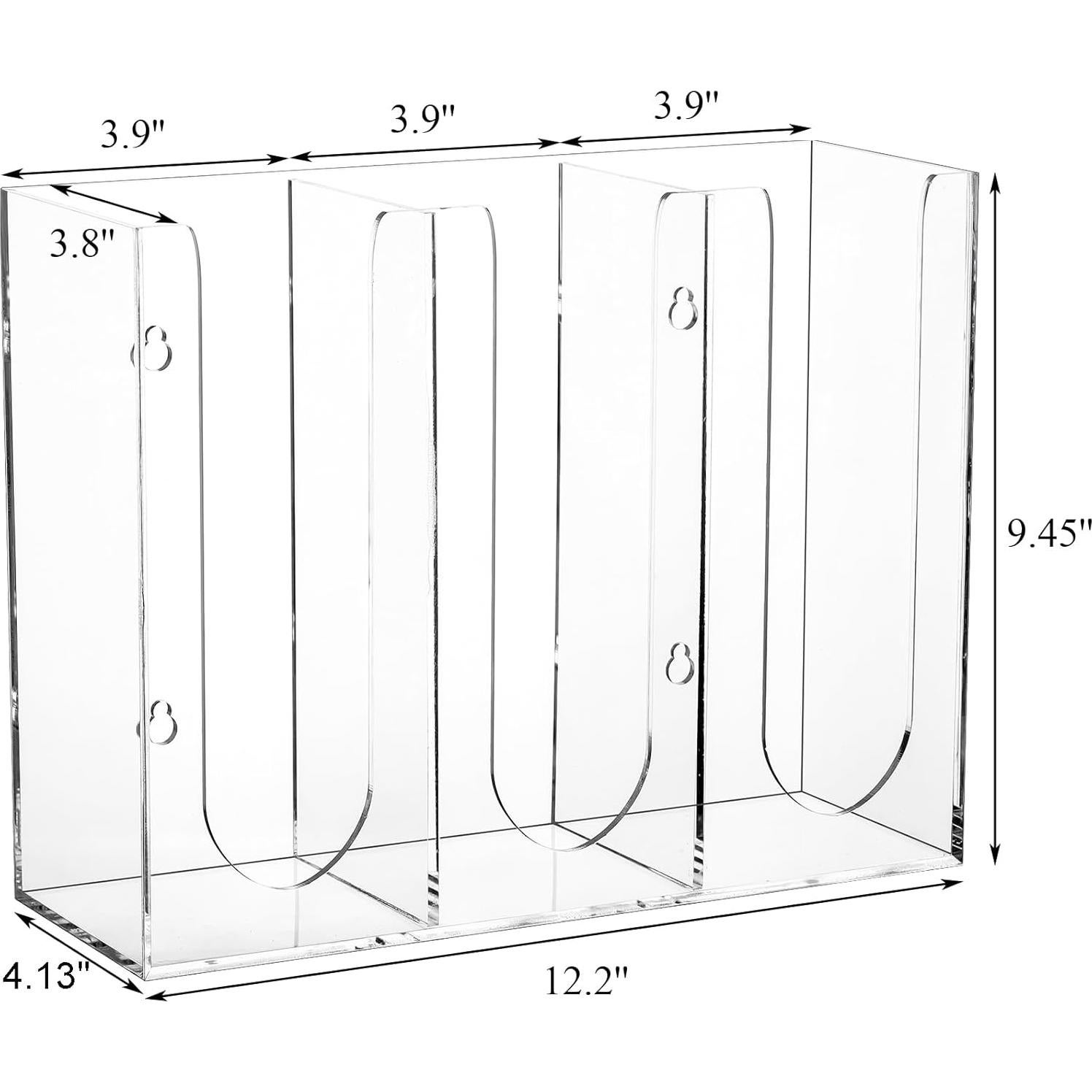 Organizador de Tazas Acrílico Suwimut 3 Compartimentos 60 Tazas